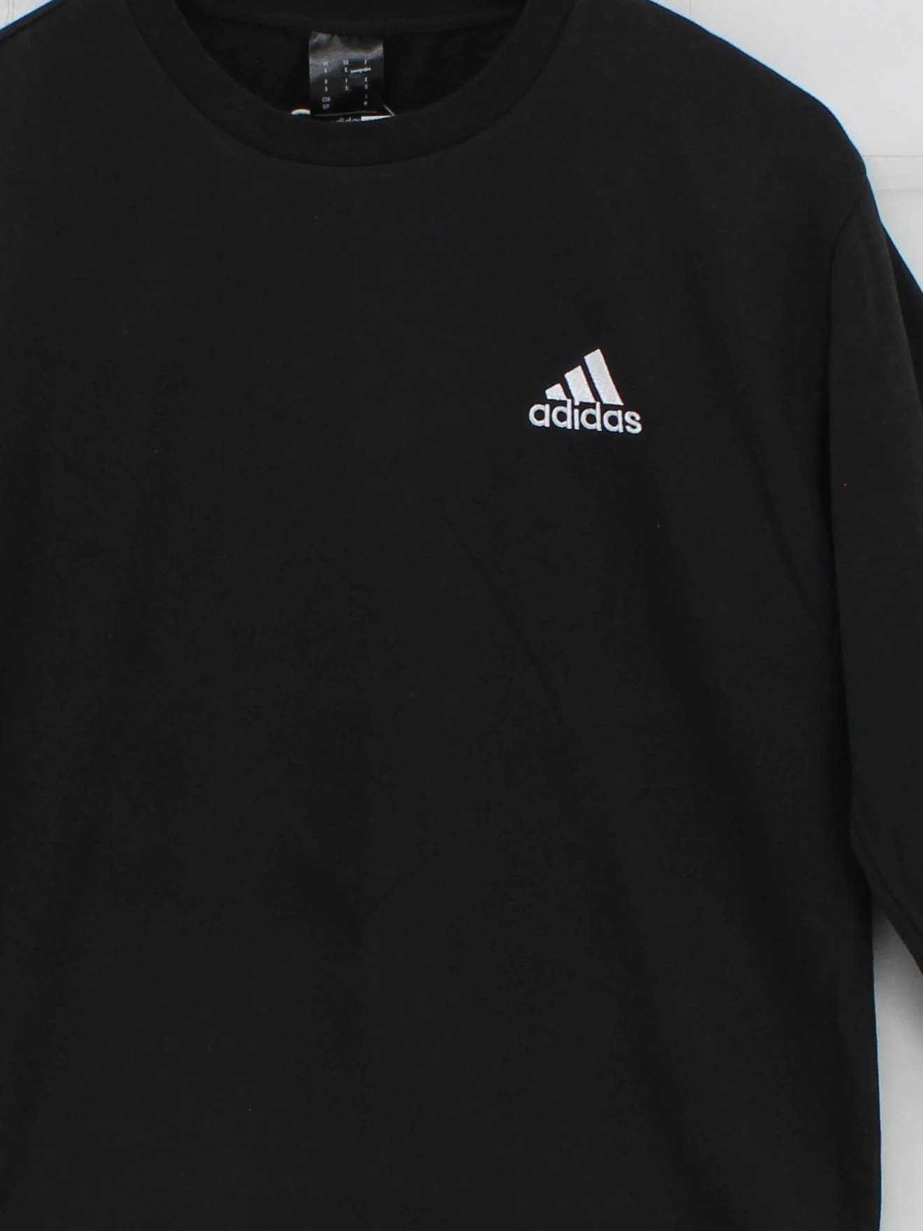 Adidas Men's Hoodie S Black Cotton with Polyester Pullover - Image 3