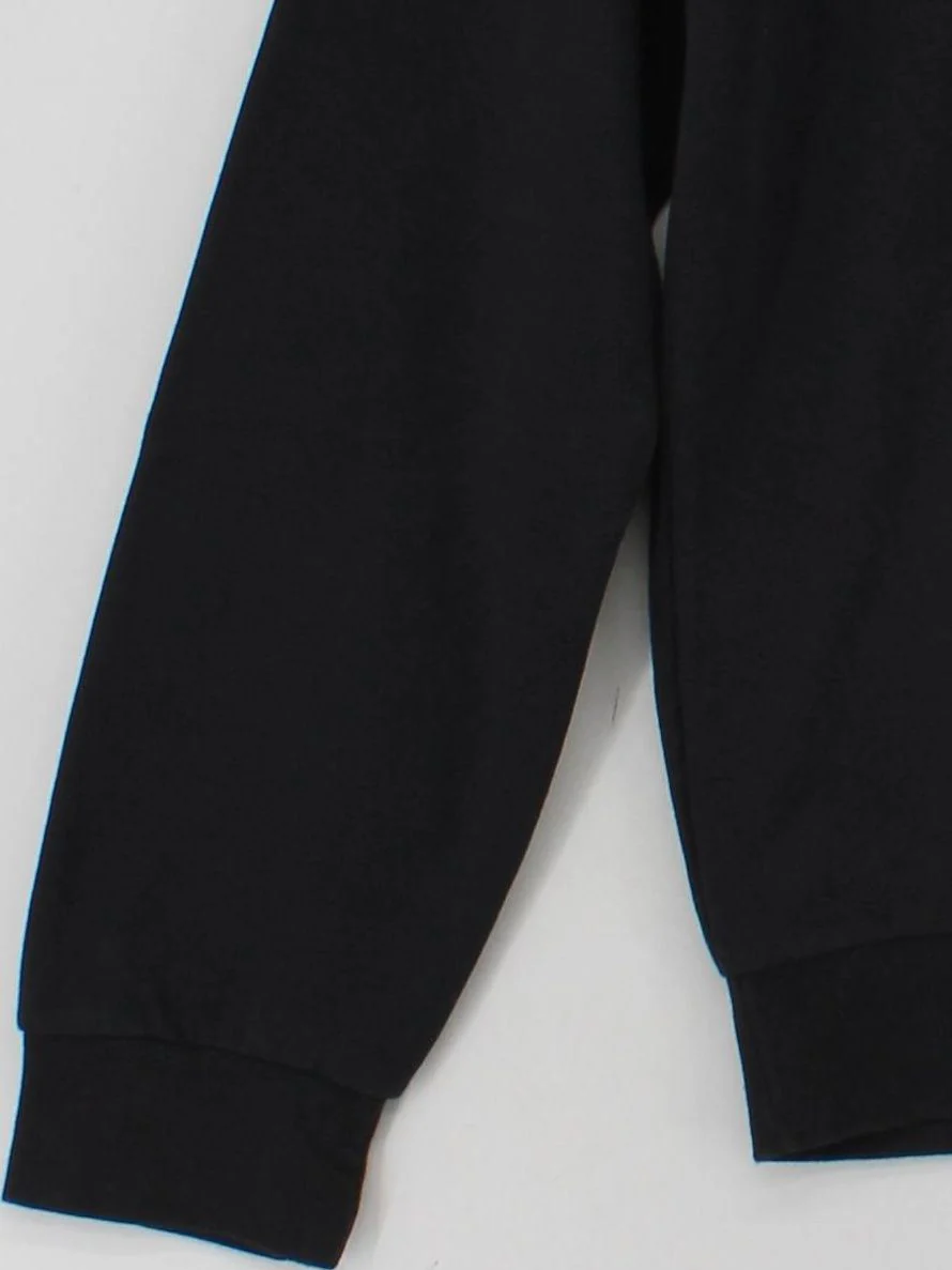 Adidas Men's Hoodie S Black Cotton with Polyester Pullover - Image 4