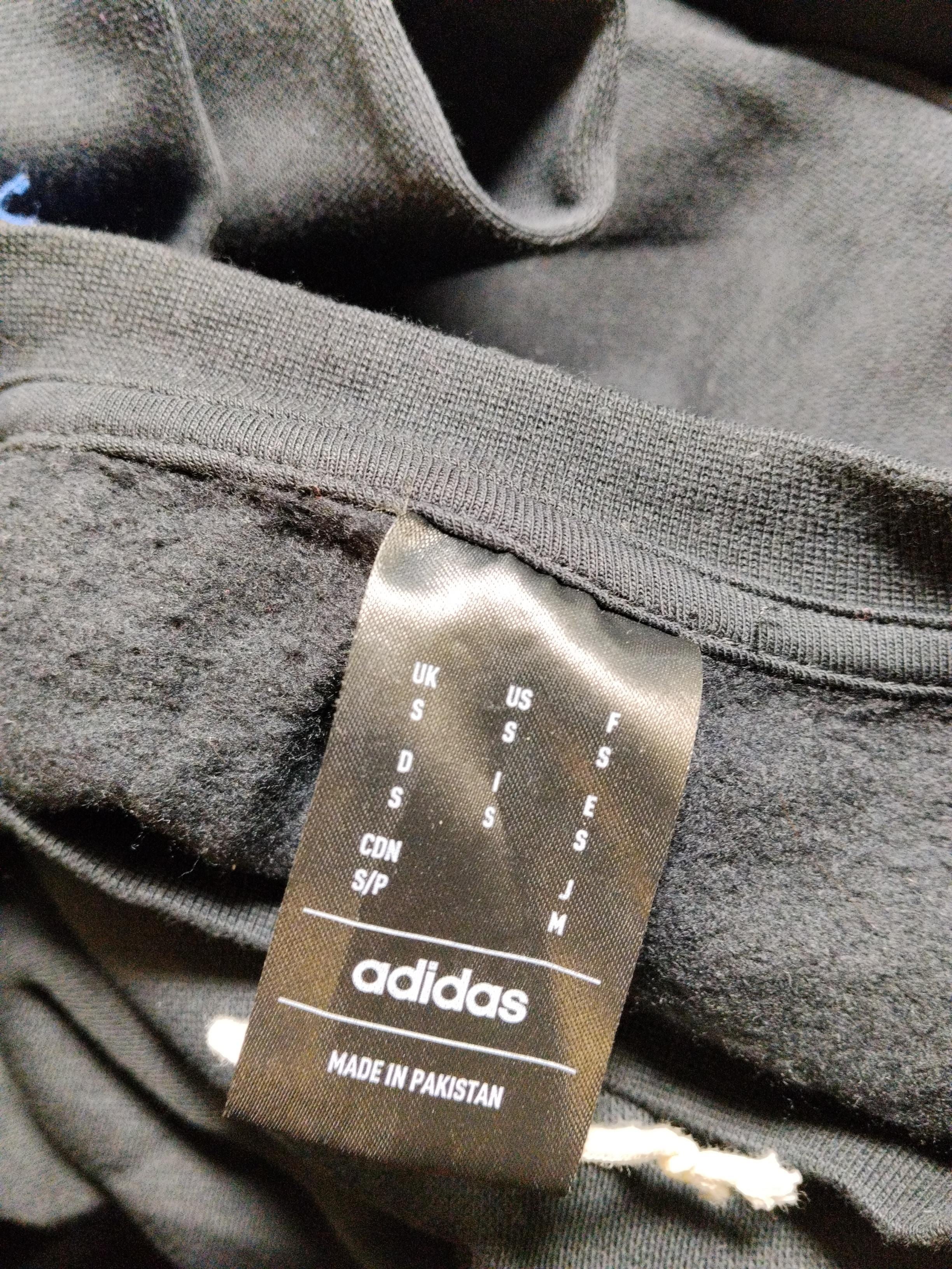 Adidas Men's Hoodie S Black Cotton with Polyester Pullover - Image 5