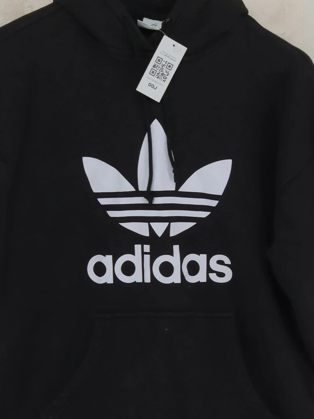 Adidas Men's Hoodie S Black Graphic Cotton with Spandex Pullover - Image 3