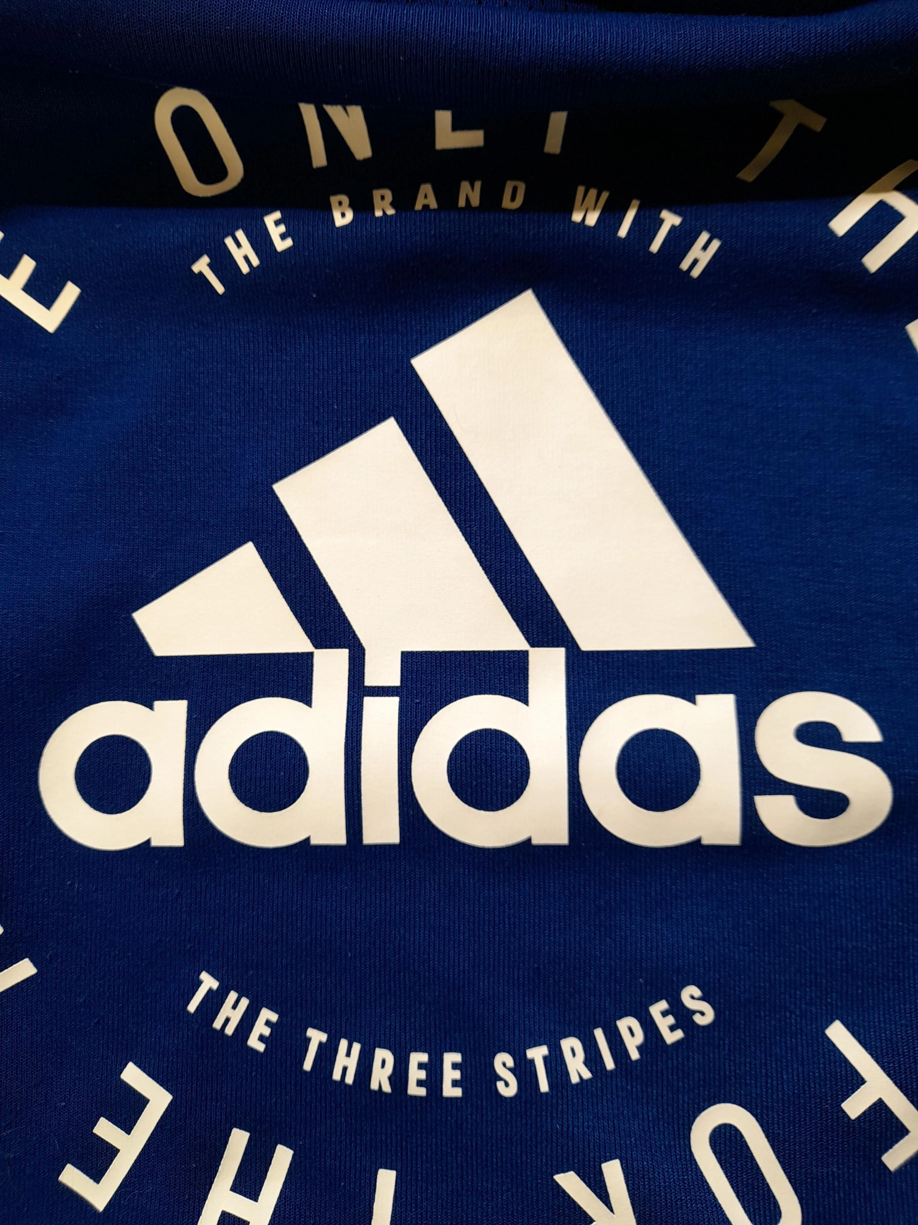 Adidas Men's Hoodie S Blue Graphic 100% Cotton Pullover - Image 5