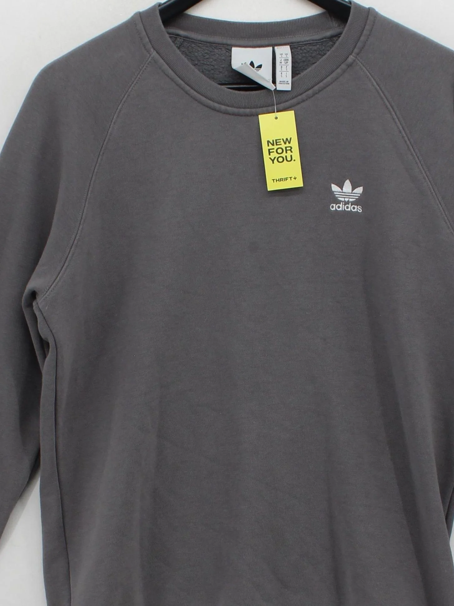 Adidas Men's Hoodie S Grey Cotton with Polyester, Elastane Pullover - Image 3