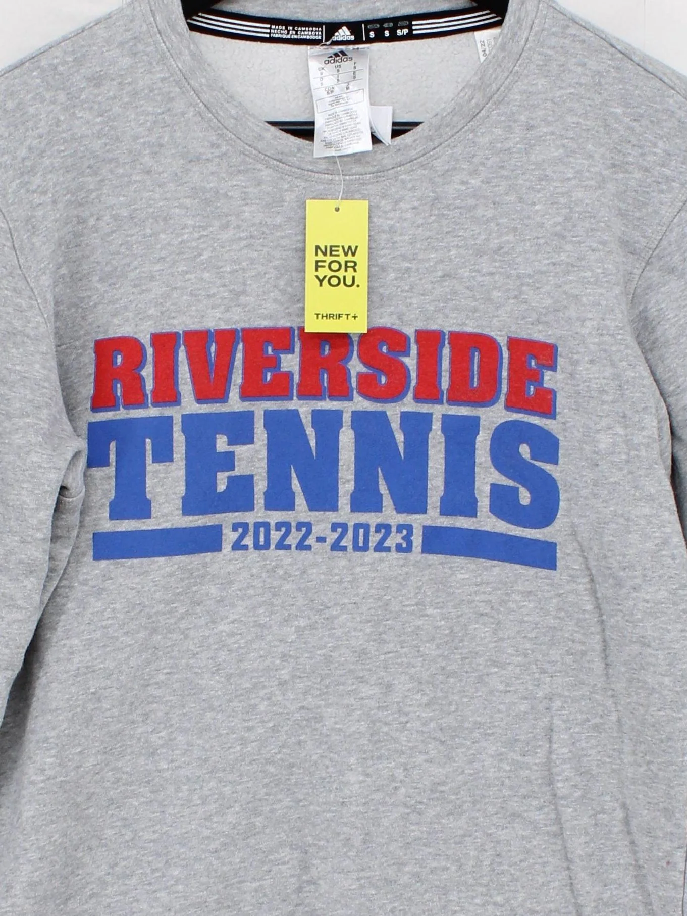 Adidas Men's Hoodie S Grey Graphic 100% Cotton Pullover - Image 3