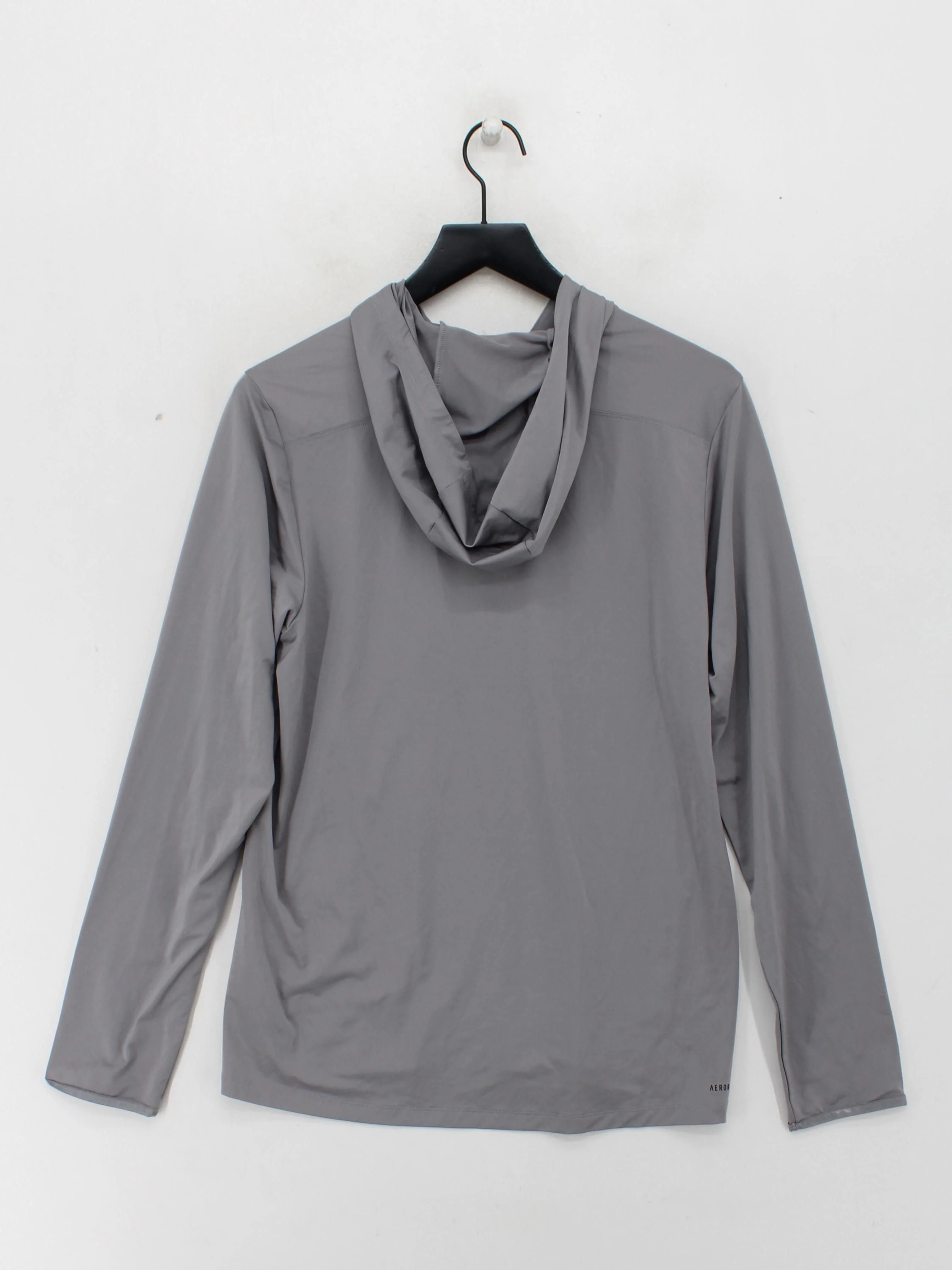 Adidas Men's Hoodie S Grey Graphic Polyester with Spandex Pullover - Image 2