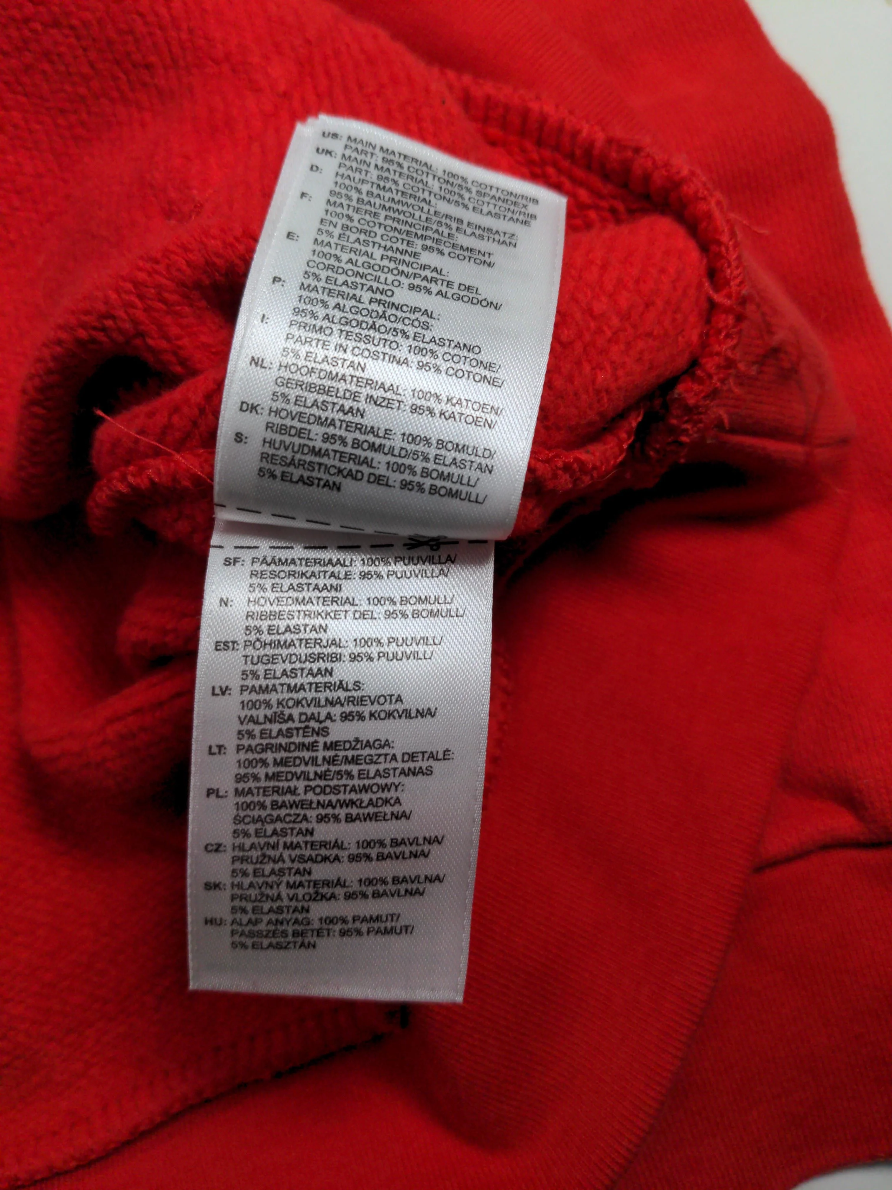 Adidas Men's Hoodie S Red Cotton with Elastane Pullover - Image 6