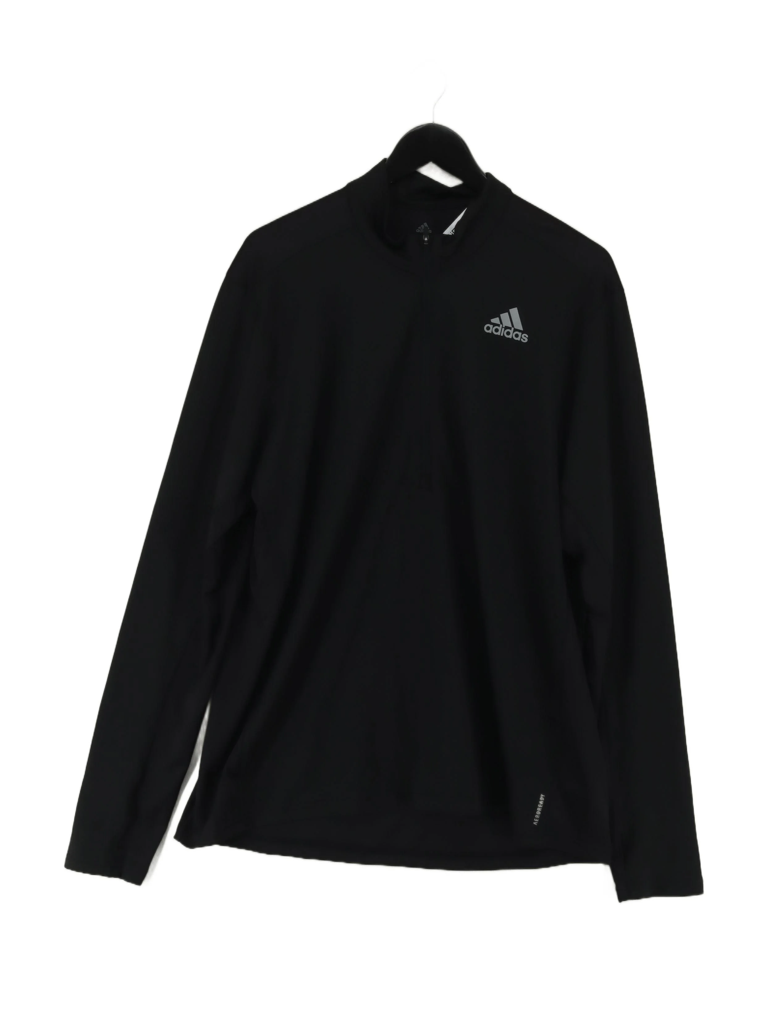 Adidas Men's Hoodie XL Black Polyester with Elastane Pullover