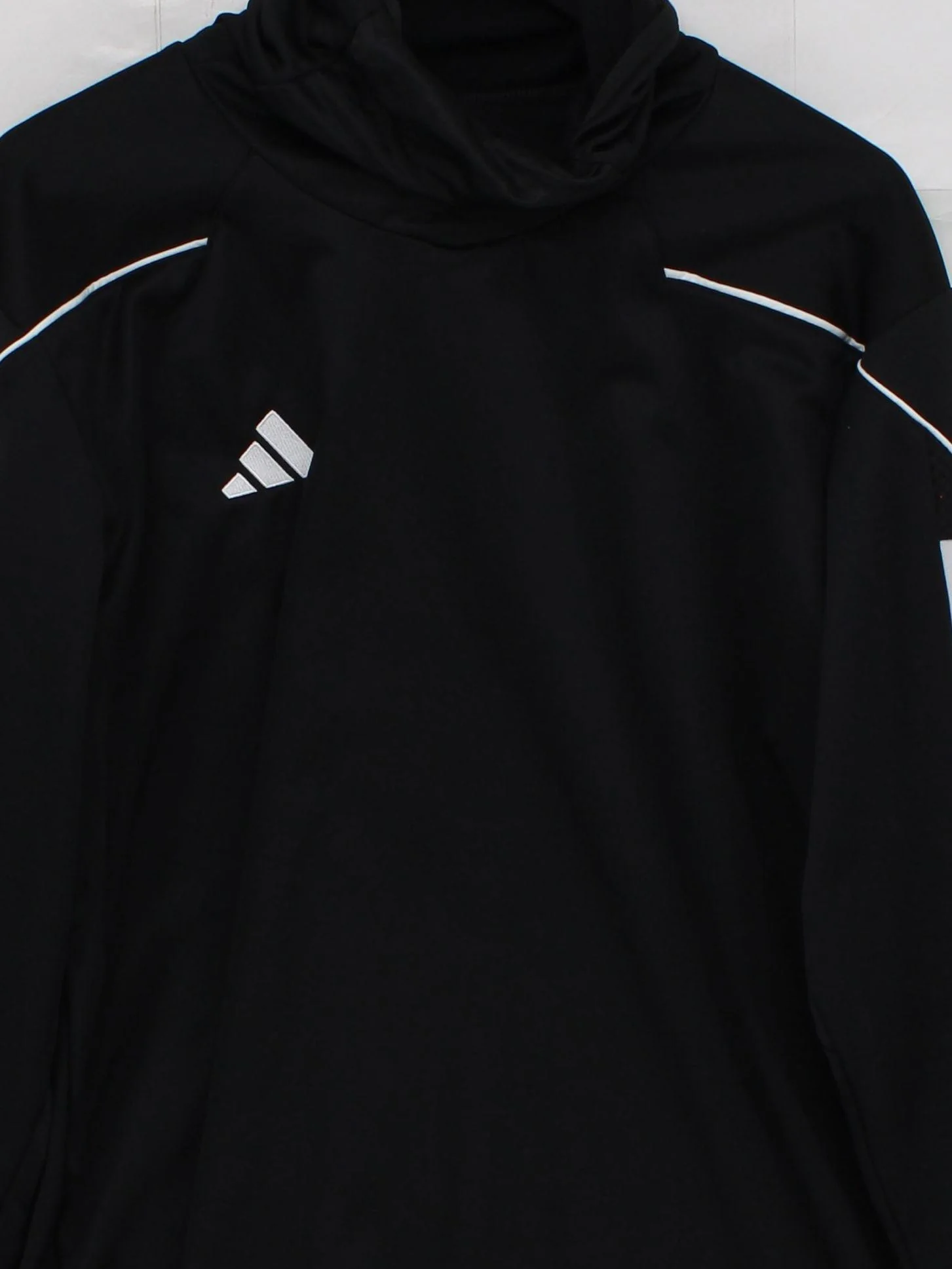 Adidas Men's Hoodie XL Black Polyester with Elastane Pullover - Image 3