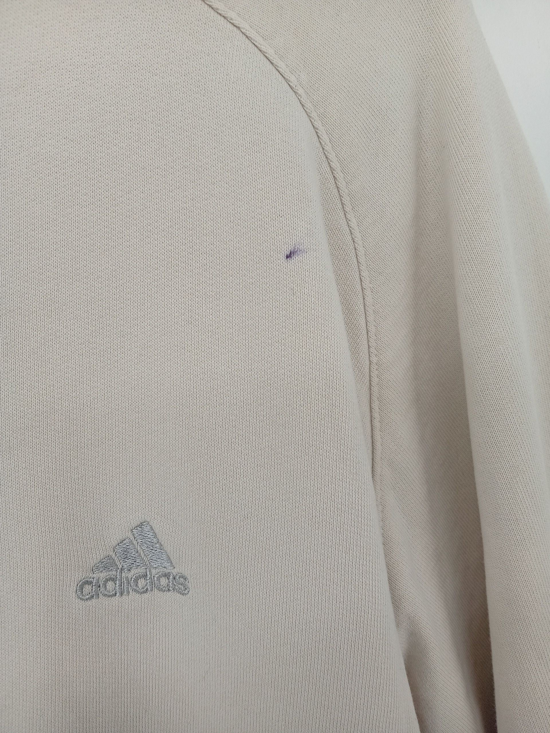 Adidas Men's Hoodie XL Cream 100% Cotton Pullover - Image 5