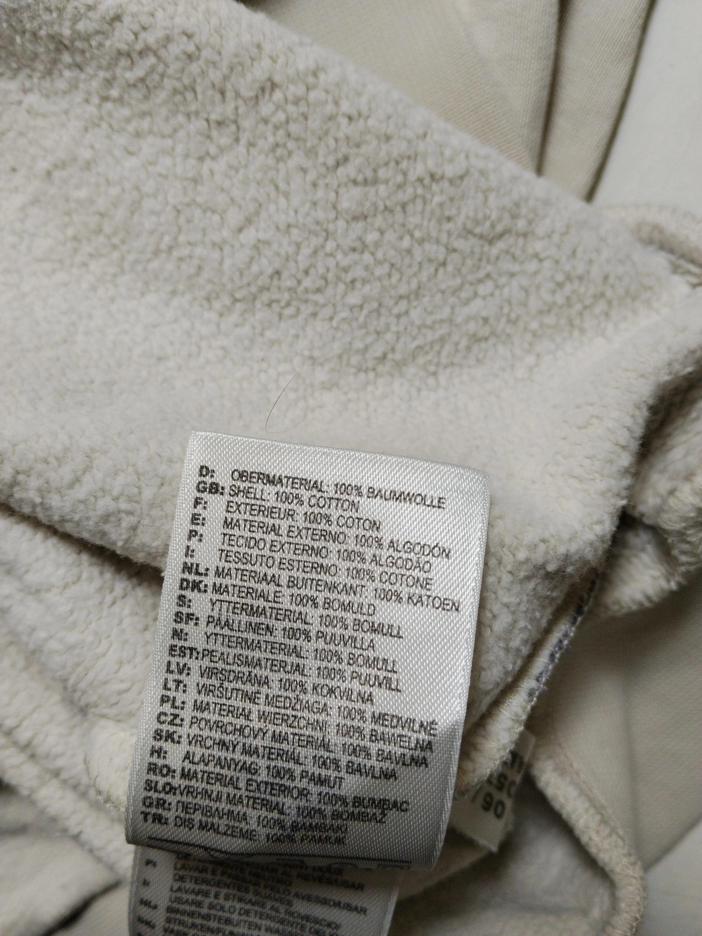 Adidas Men's Hoodie XL Cream 100% Cotton Pullover - Image 7