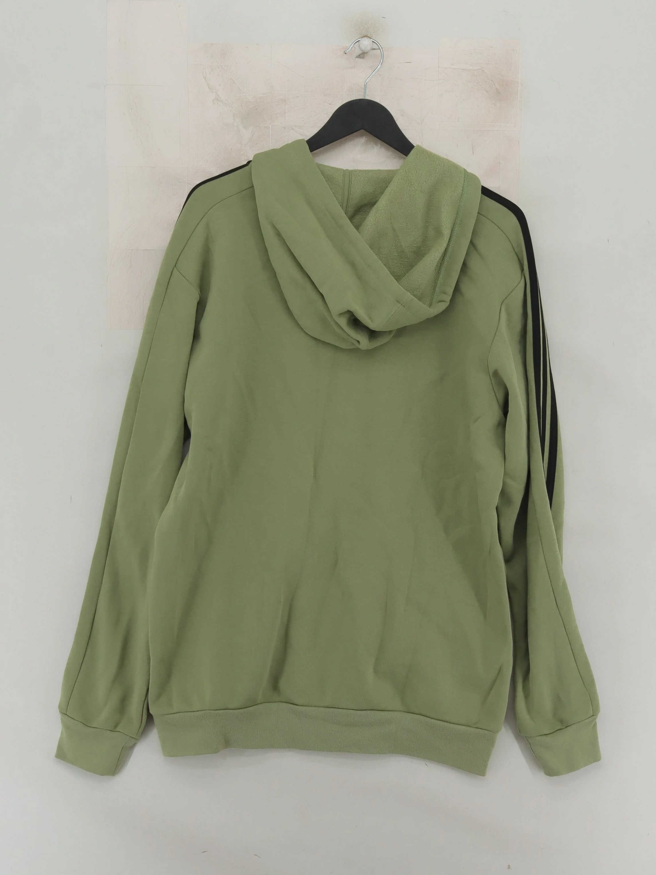 Adidas Men's Hoodie XL Green Cotton with Polyester Pullover - Image 2