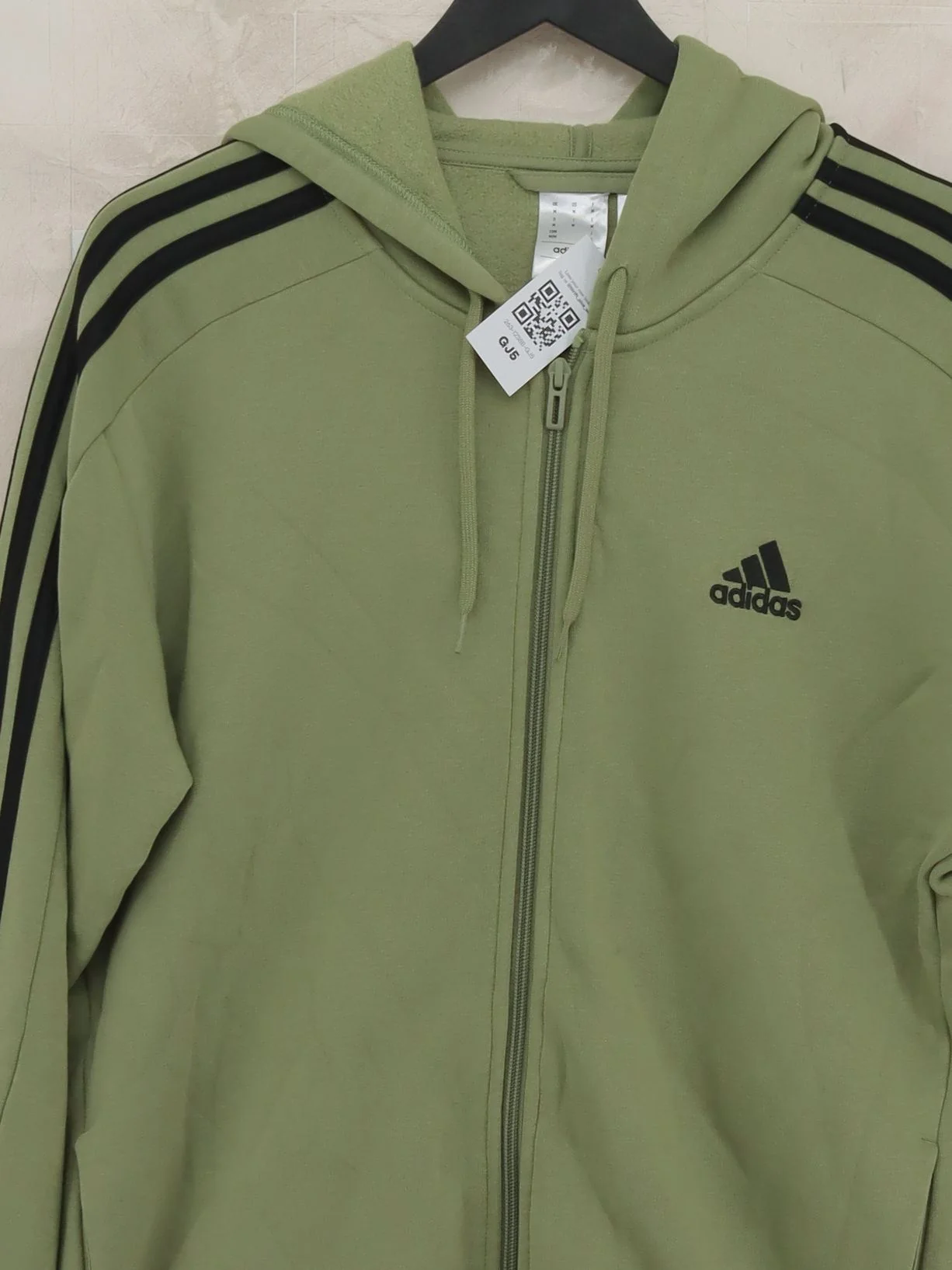 Adidas Men's Hoodie XL Green Cotton with Polyester Pullover - Image 3