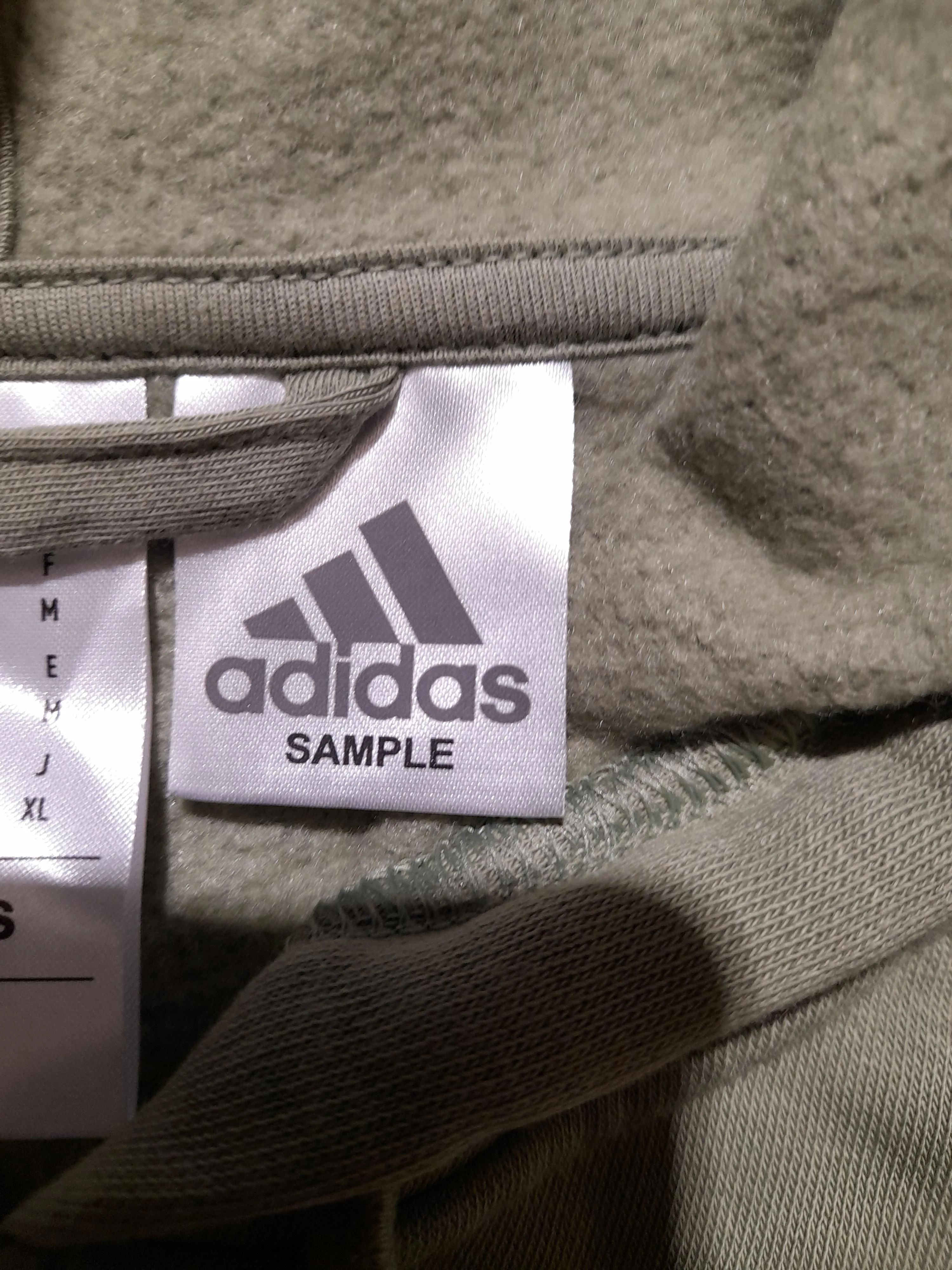 Adidas Men's Hoodie XL Green Cotton with Polyester Pullover - Image 5