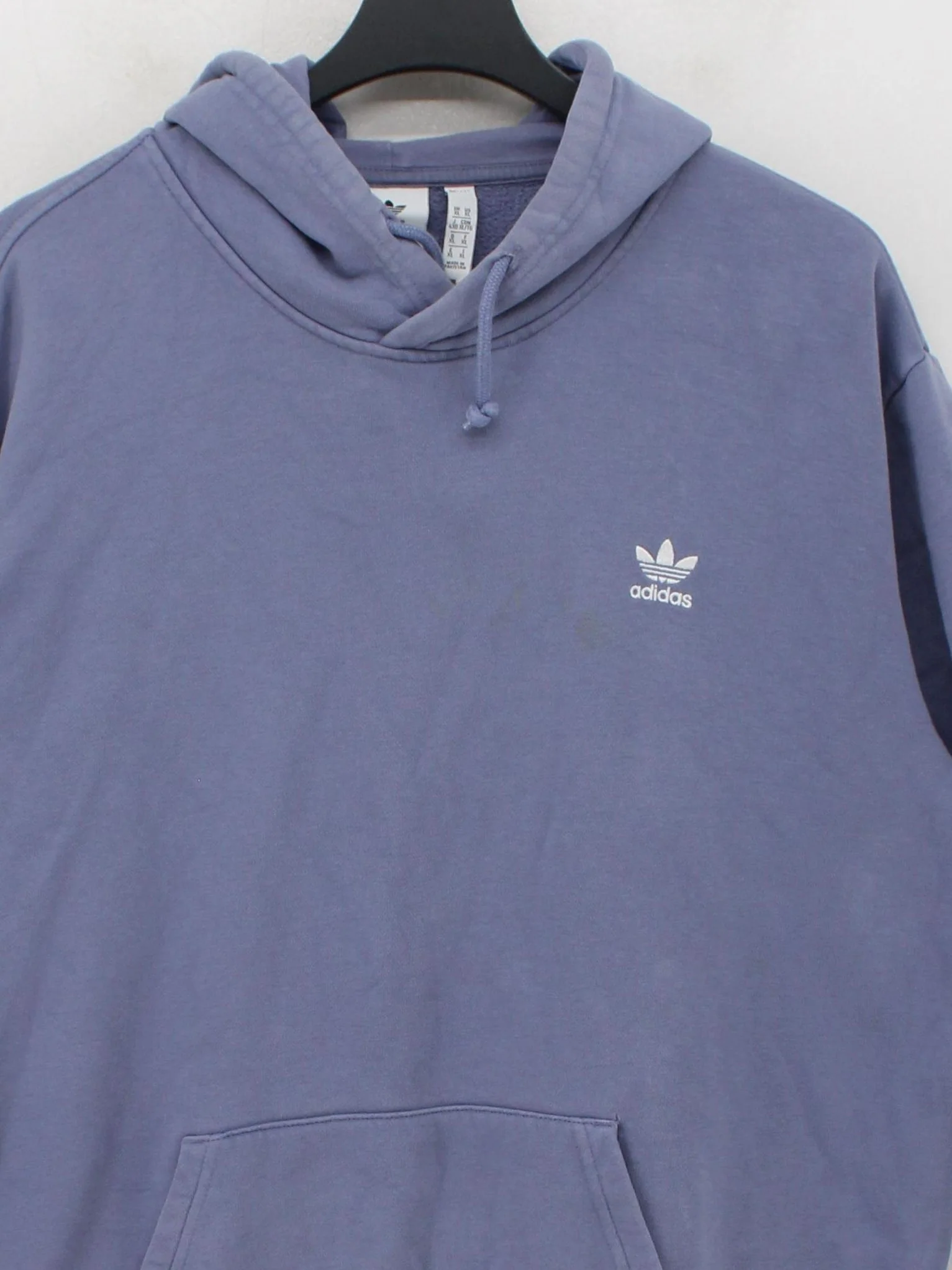 Adidas Men's Hoodie XL Purple Graphic Cotton with Polyester, Spandex Pullover - Image 3