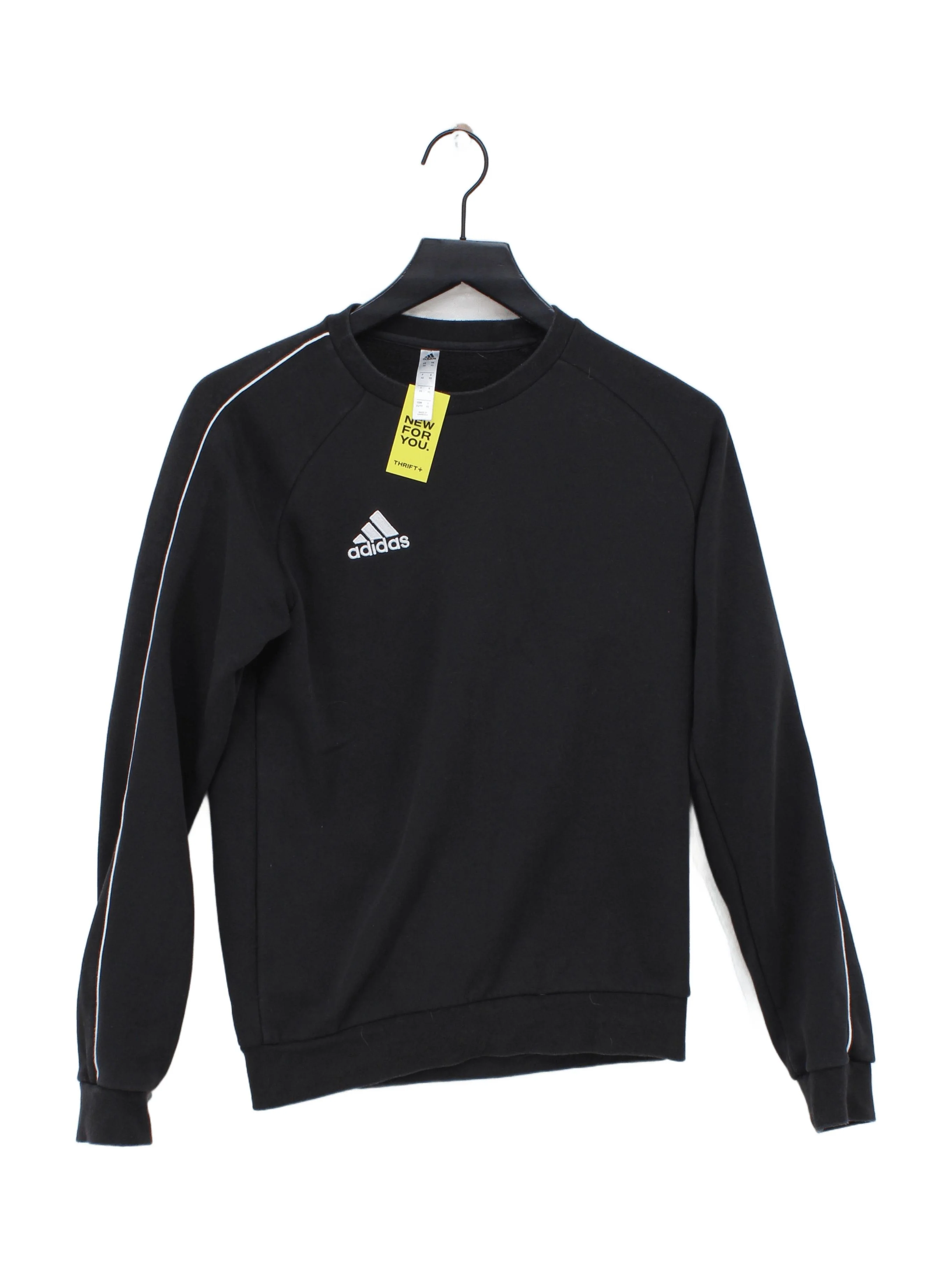 Adidas Men's Hoodie XS Black Cotton with Polyester Pullover