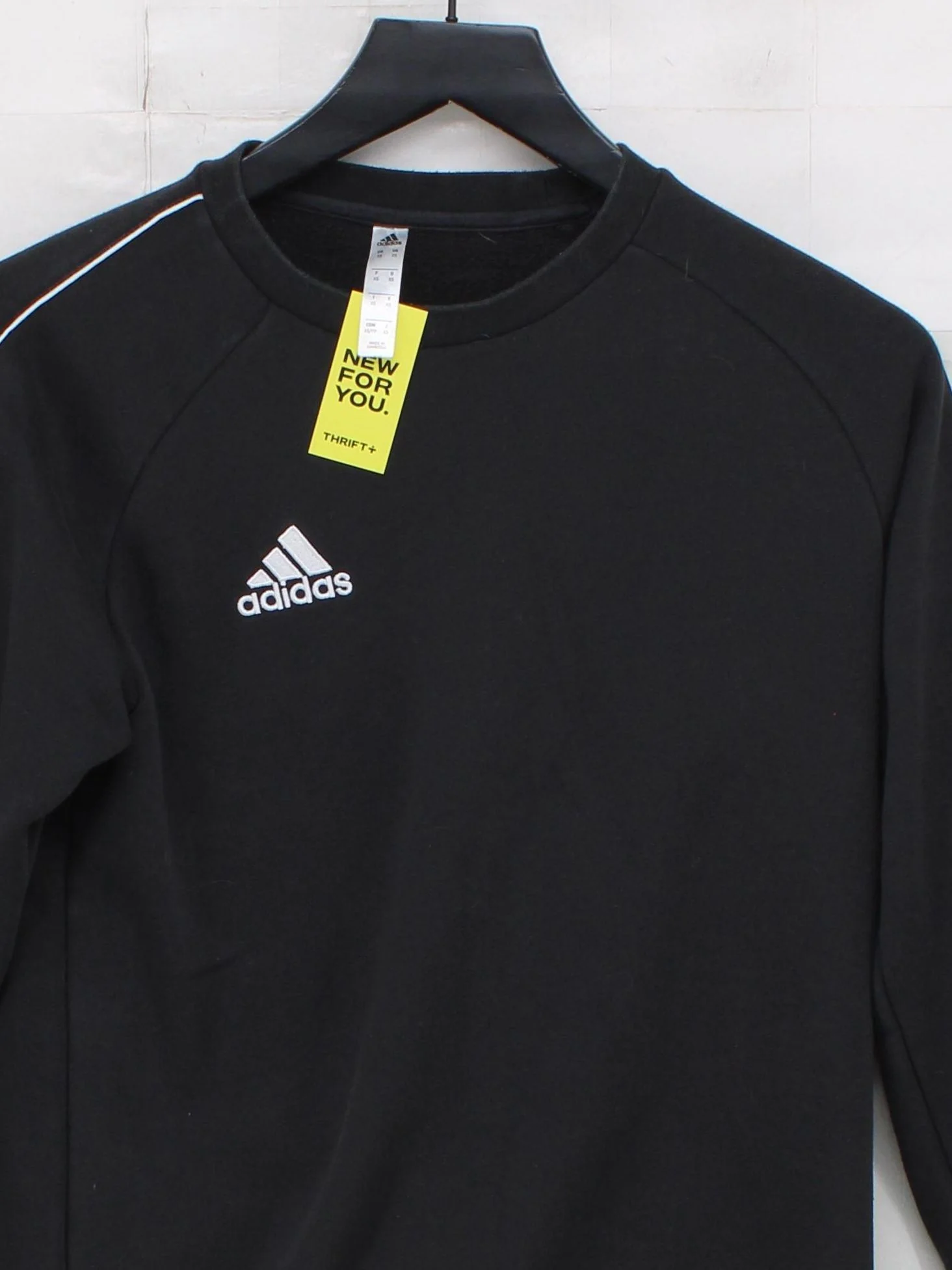 Adidas Men's Hoodie XS Black Cotton with Polyester Pullover - Image 3