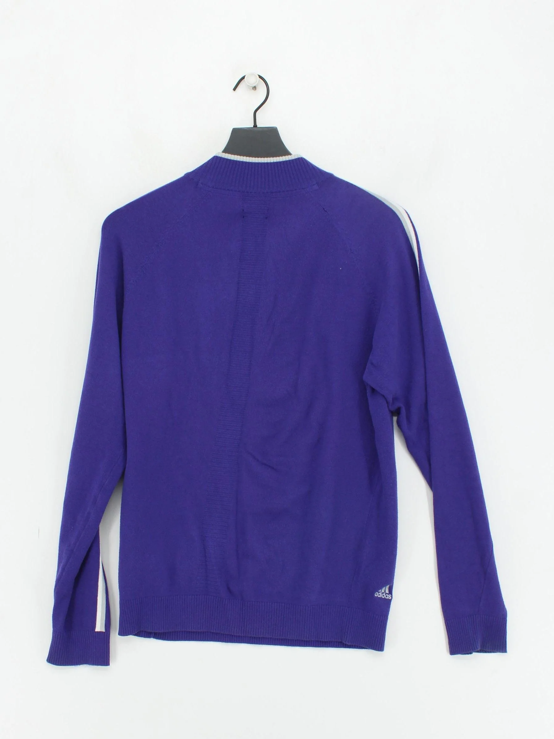 Adidas Men's Jumper M Purple Cotton with Nylon, Elastane Mock Neck Pullover - Image 2