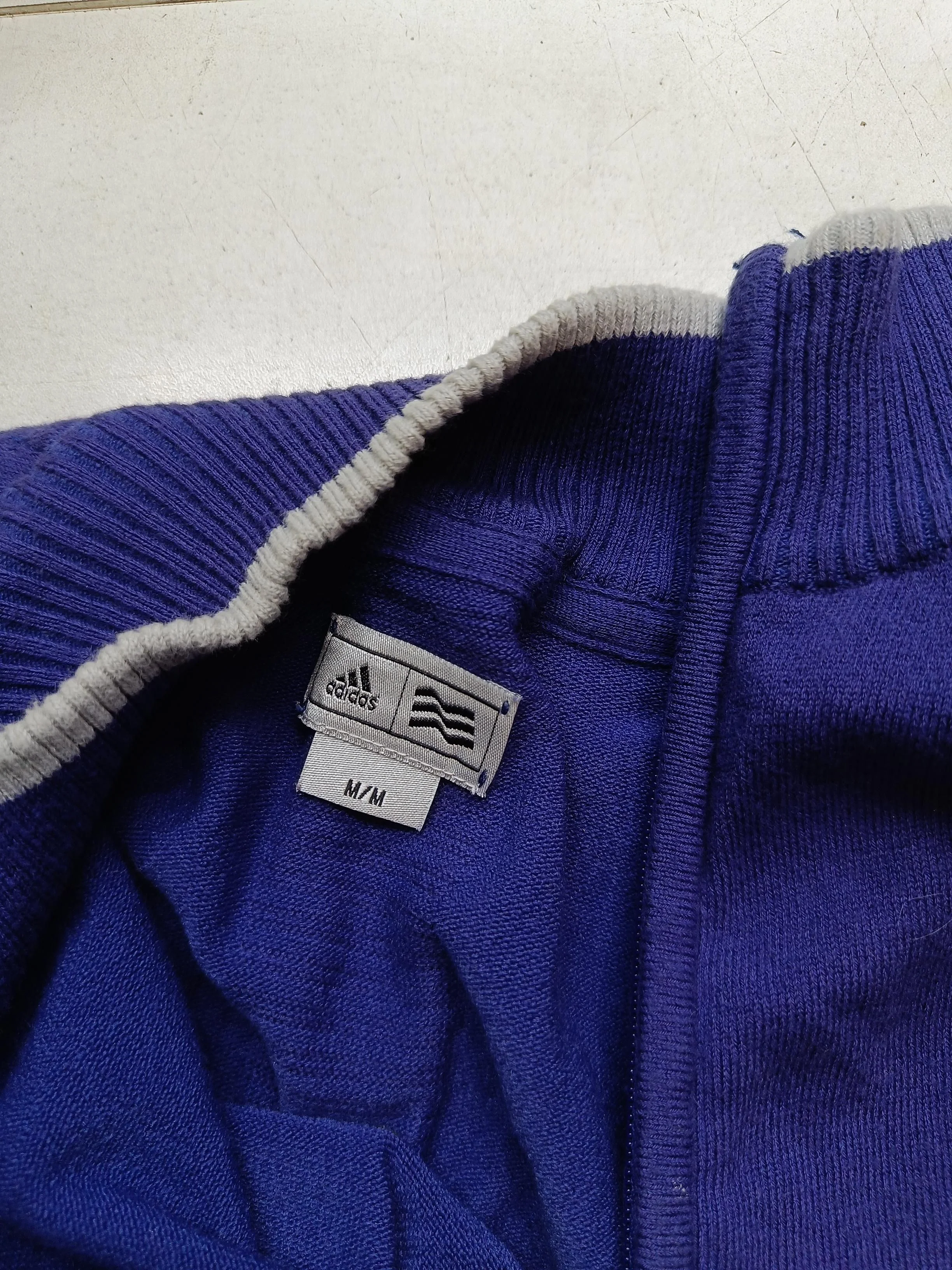 Adidas Men's Jumper M Purple Cotton with Nylon, Elastane Mock Neck Pullover - Image 6