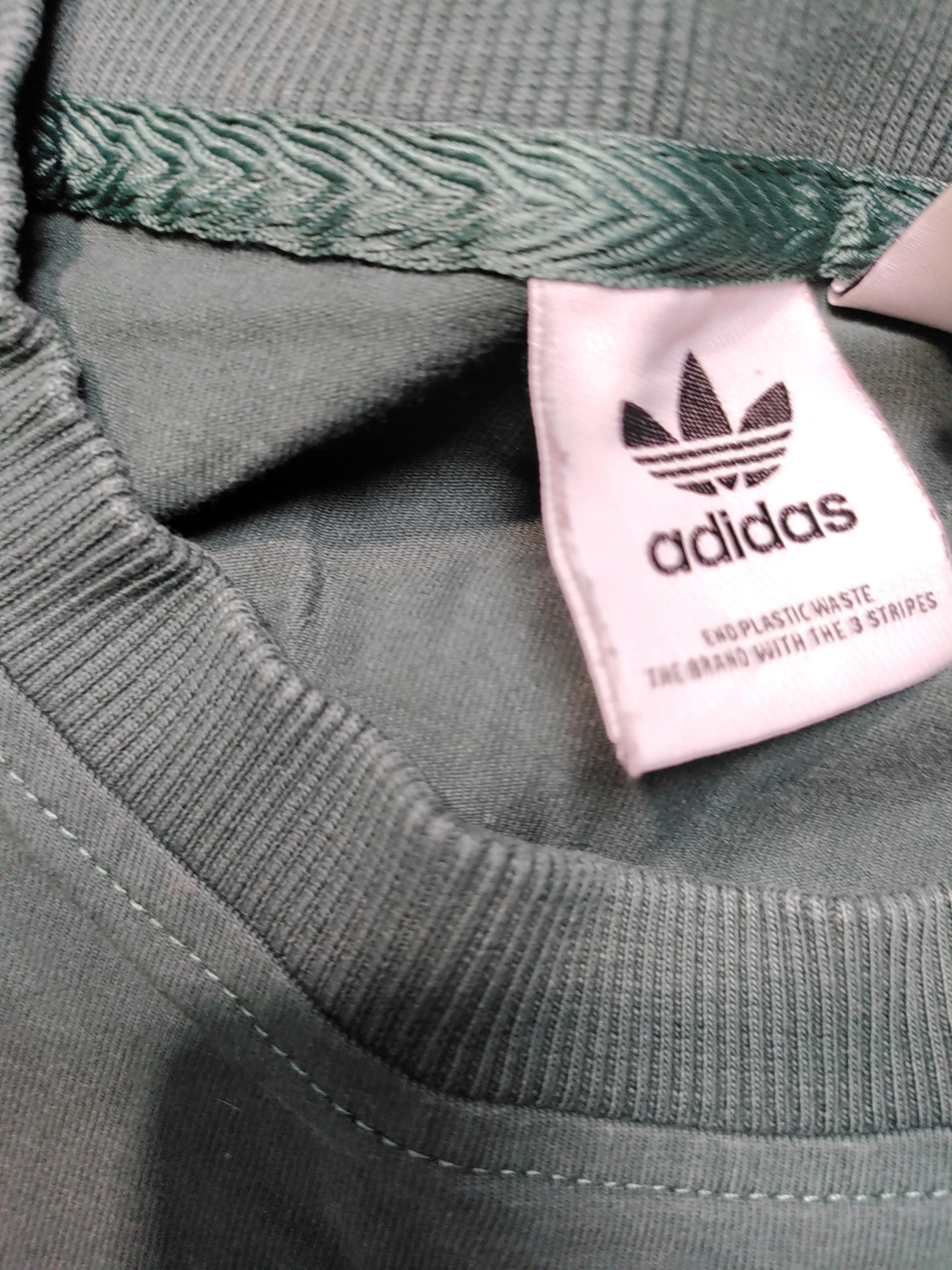 Adidas Men's Jumper S Green 100% Cotton Crew Neck Pullover - Image 5