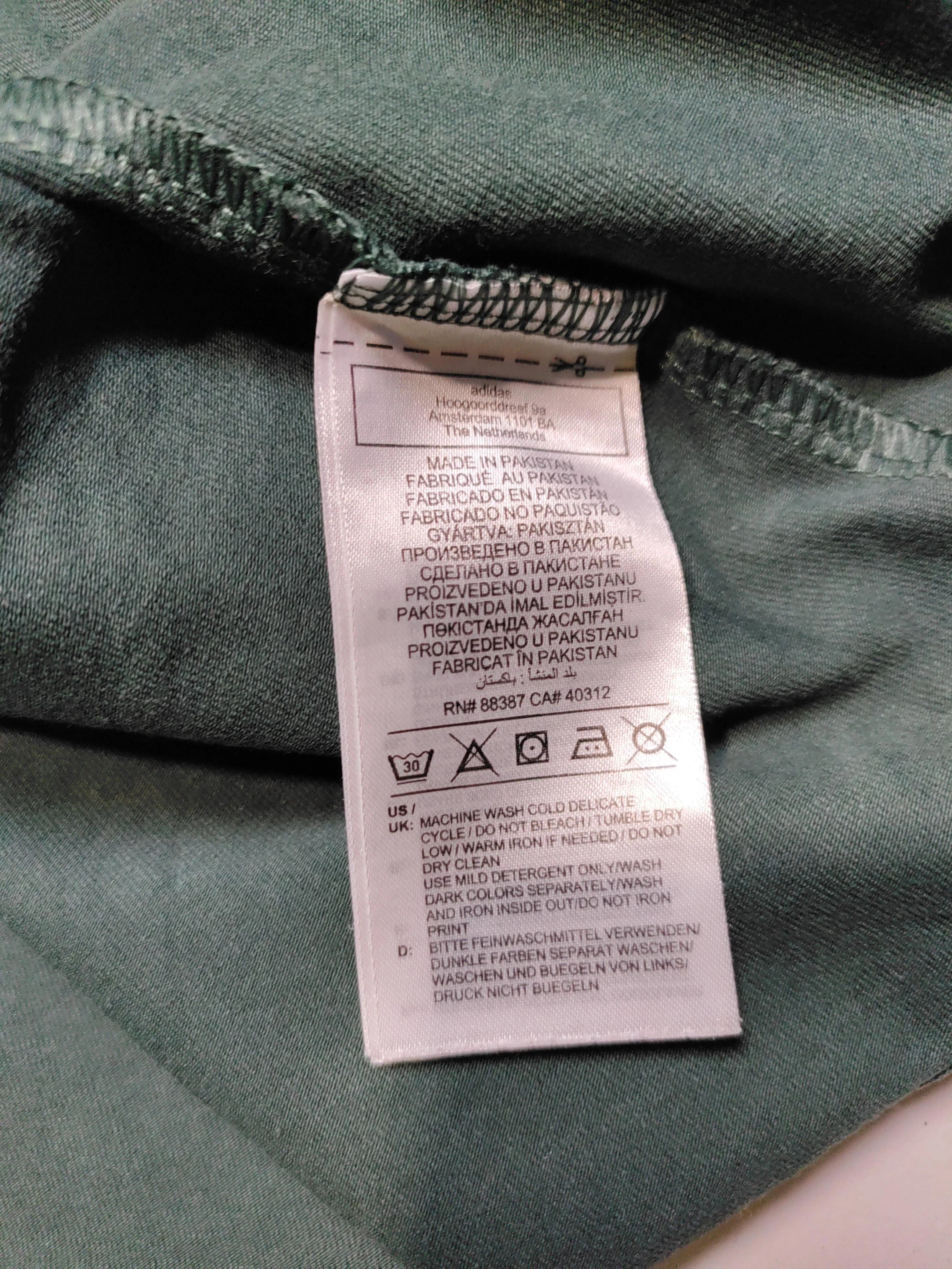 Adidas Men's Jumper S Green 100% Cotton Crew Neck Pullover - Image 6