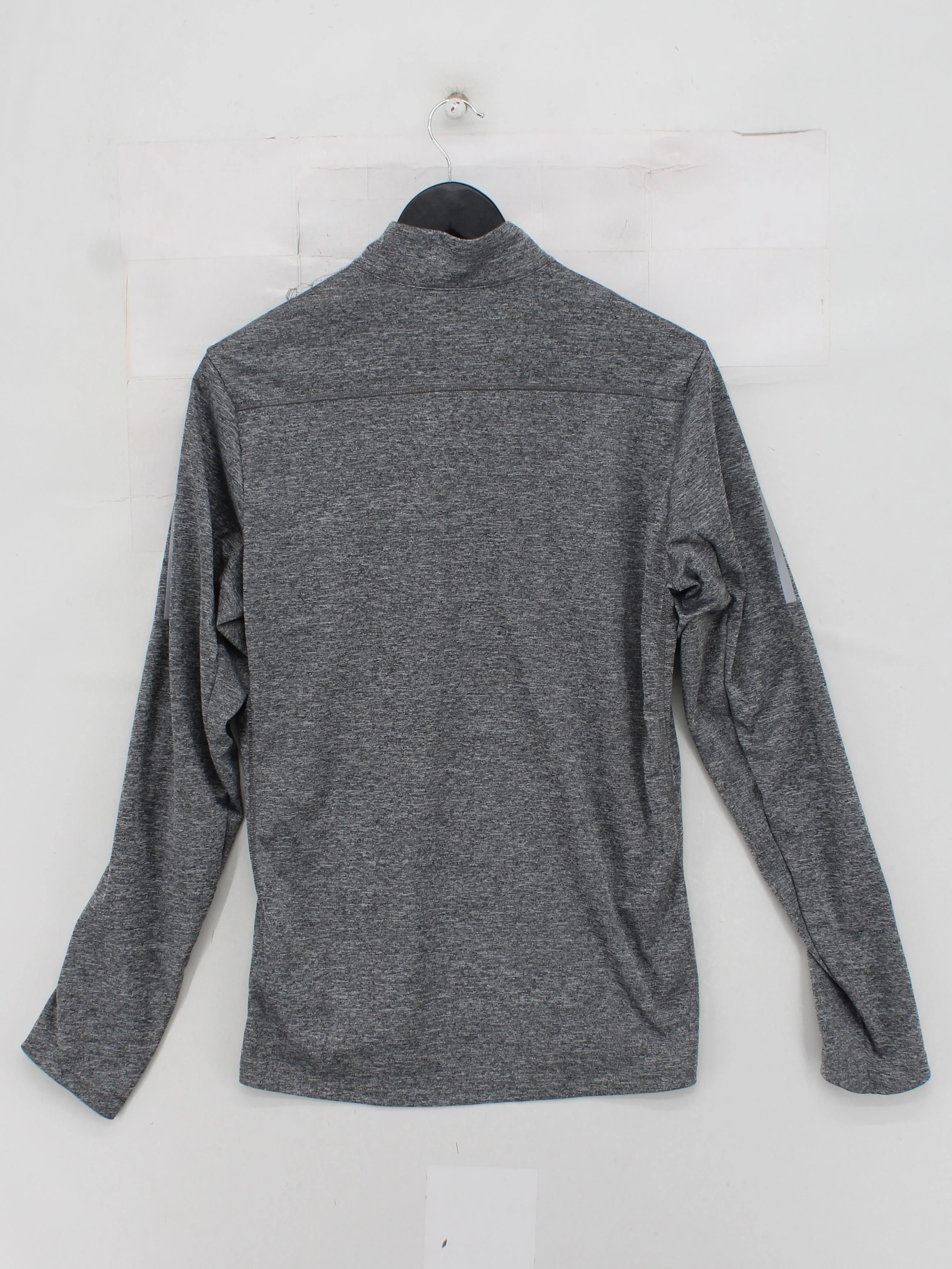 Adidas Men's Loungewear S Grey Polyester with Elastane Mock Neck Basic - Image 2