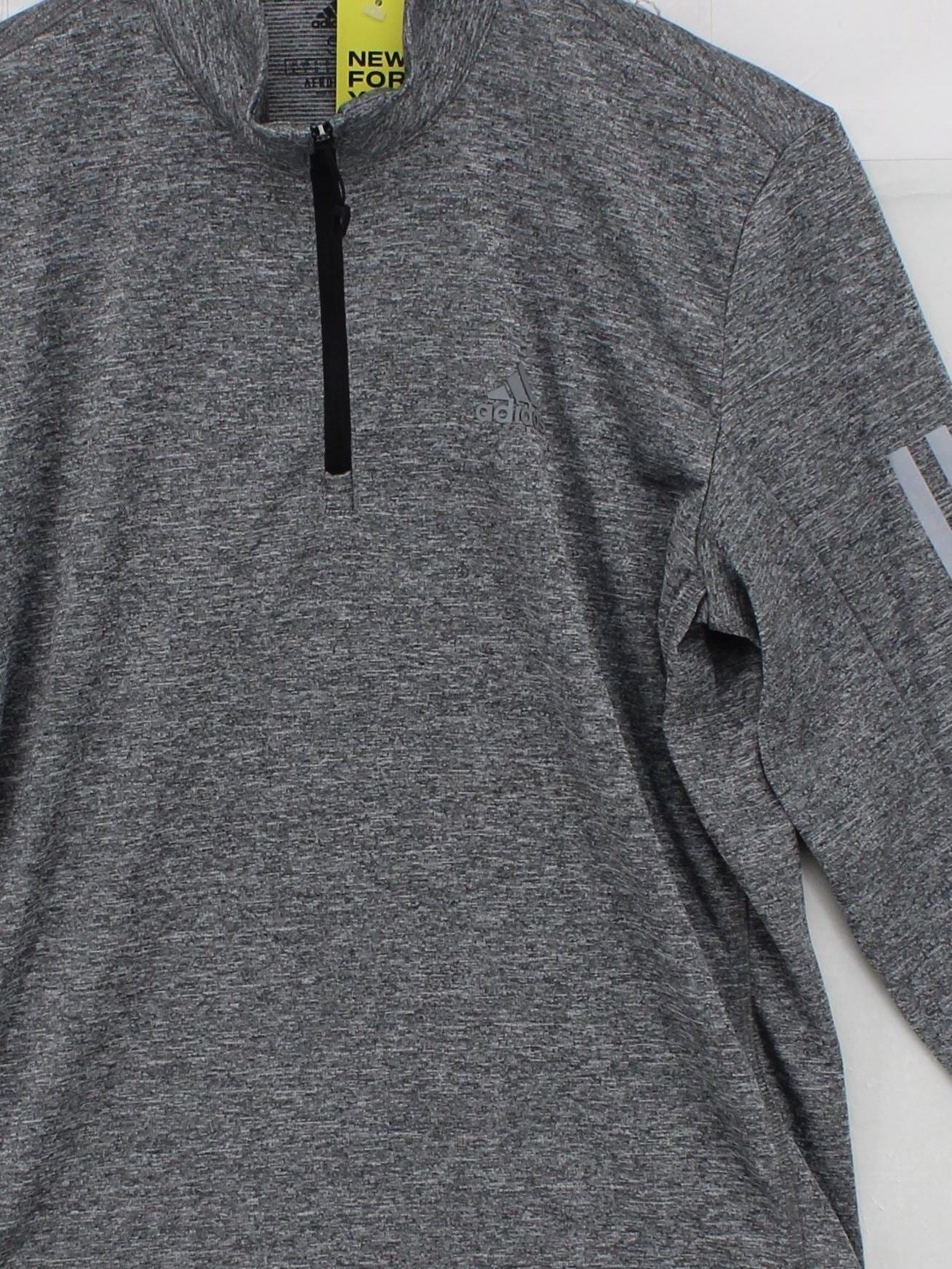 Adidas Men's Loungewear S Grey Polyester with Elastane Mock Neck Basic - Image 3