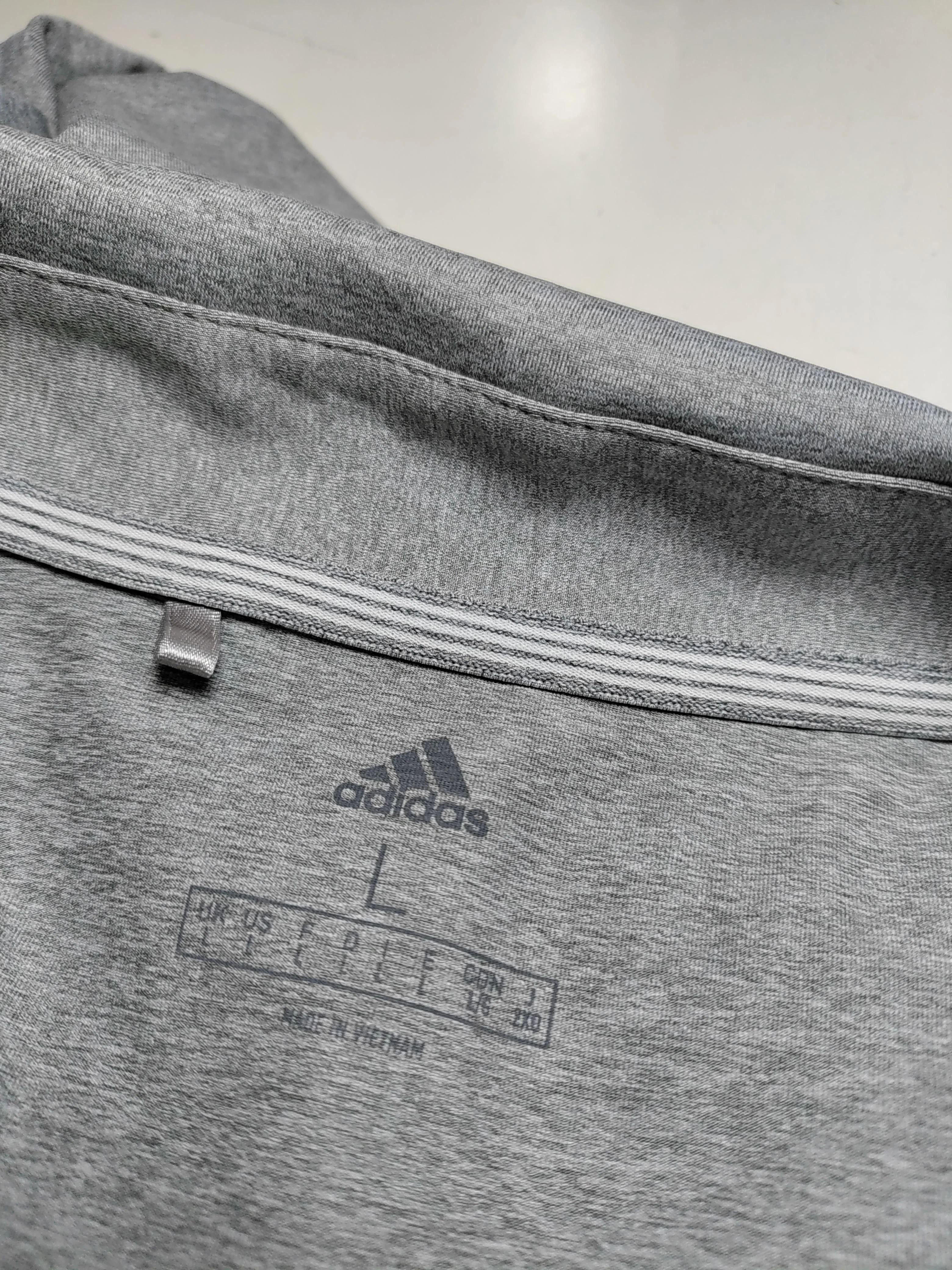 Adidas Men's Polo L Grey Polyester with Elastane Collared Basic - Image 5