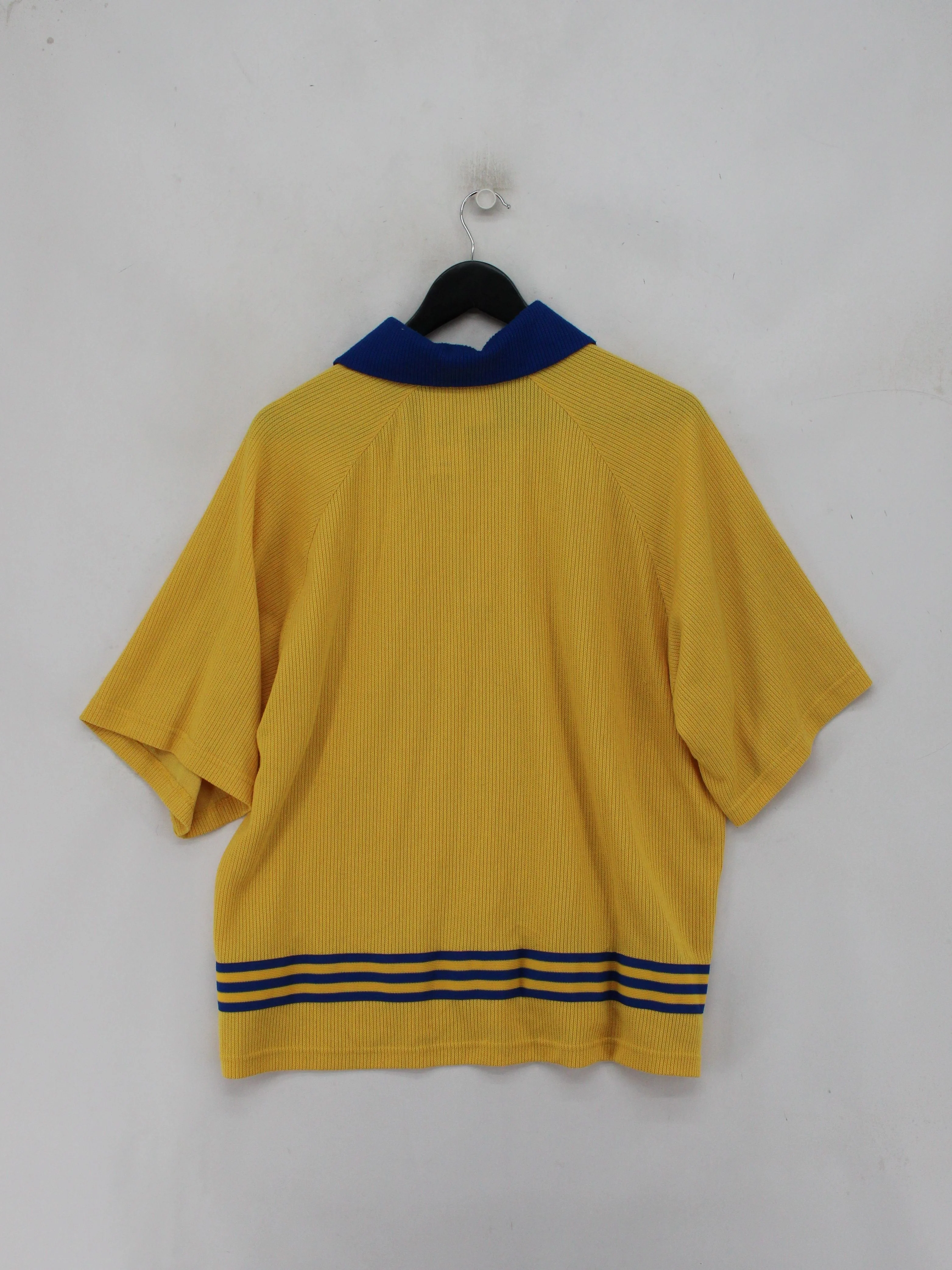 Adidas Men's Polo L Yellow Polyester with Elastane Basic - Image 2