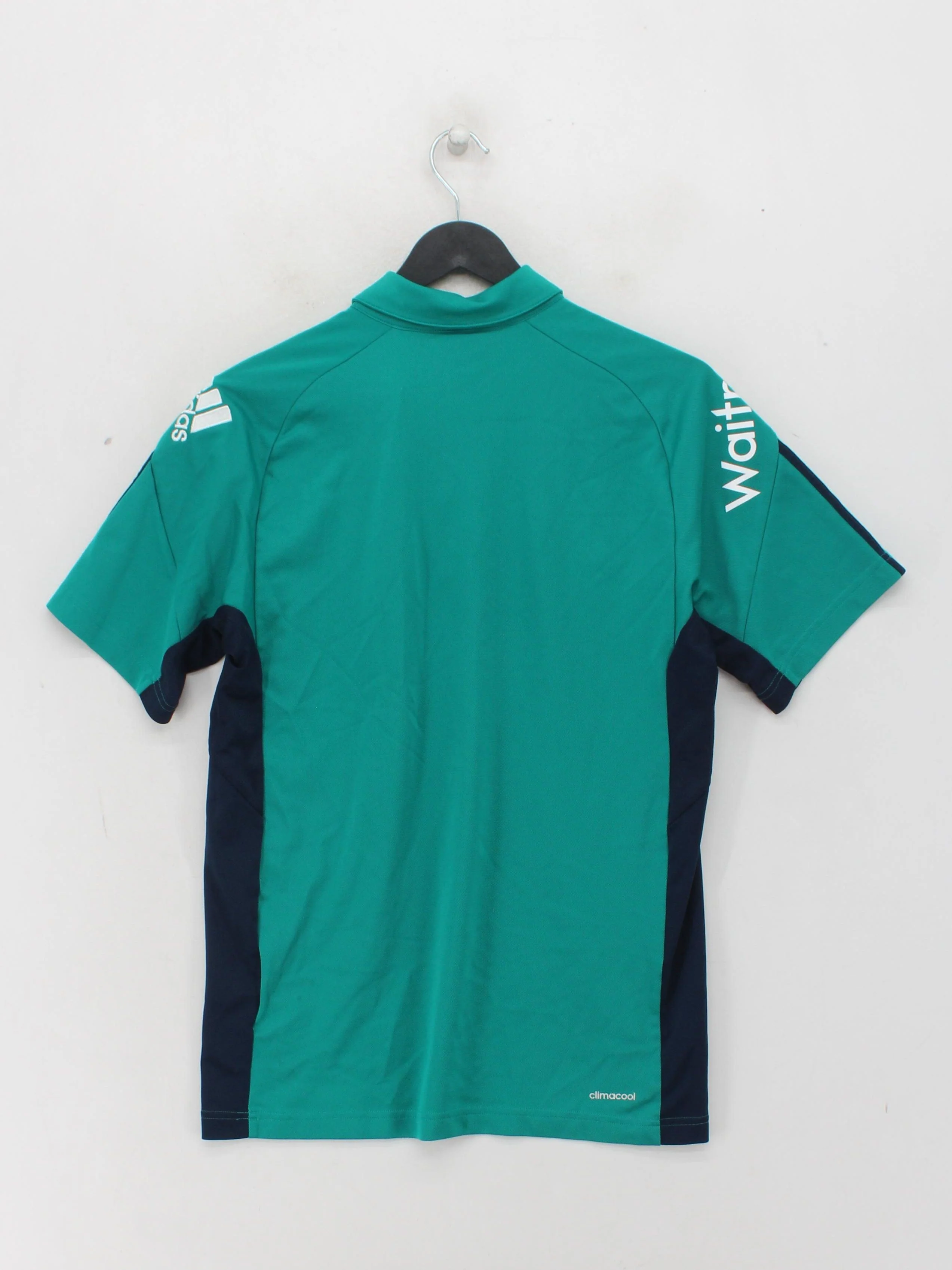 Adidas Men's Polo S Green 100% Polyester Basic - Image 2