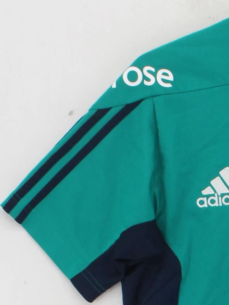 Adidas Men's Polo S Green 100% Polyester Basic - Image 4