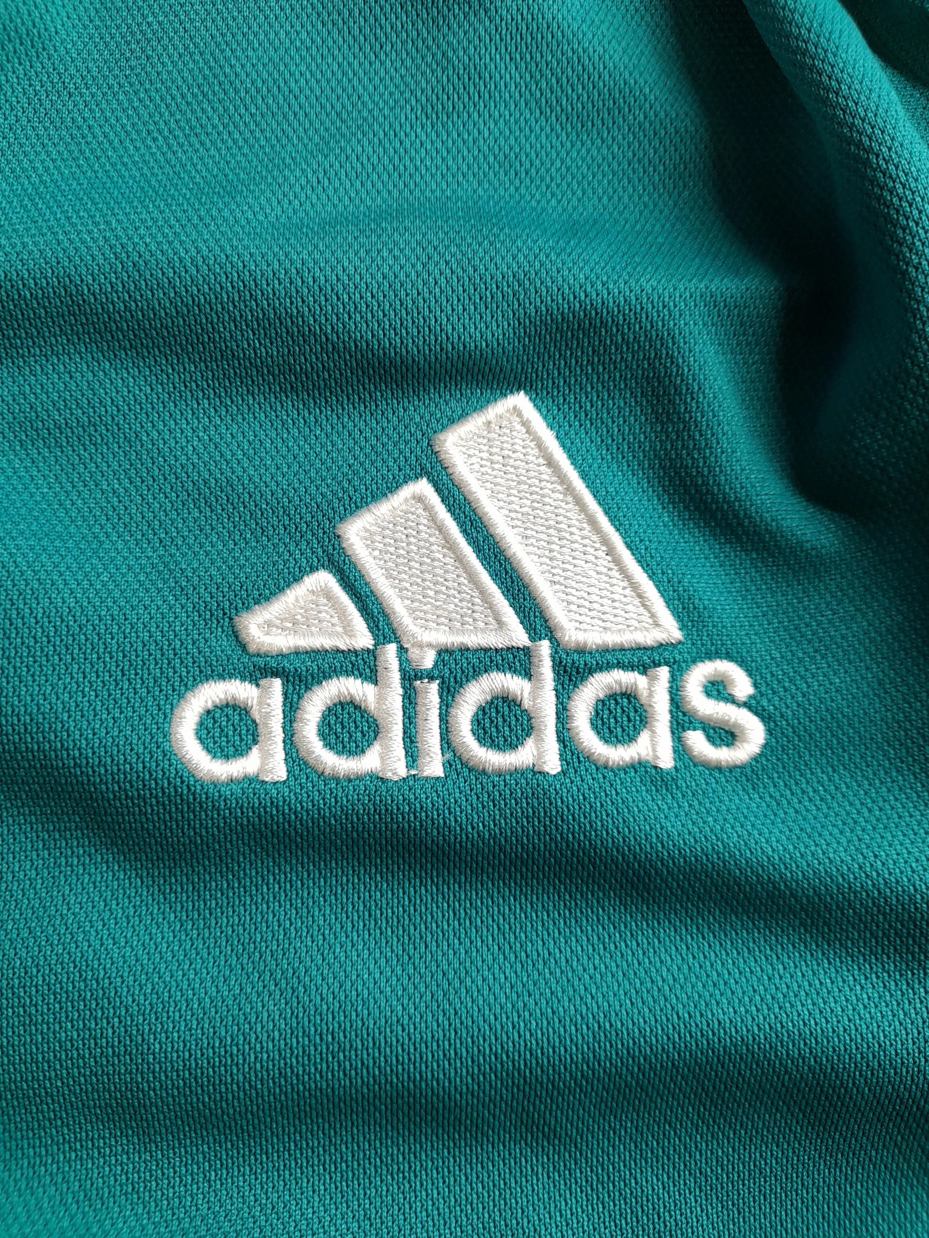Adidas Men's Polo S Green 100% Polyester Basic - Image 6