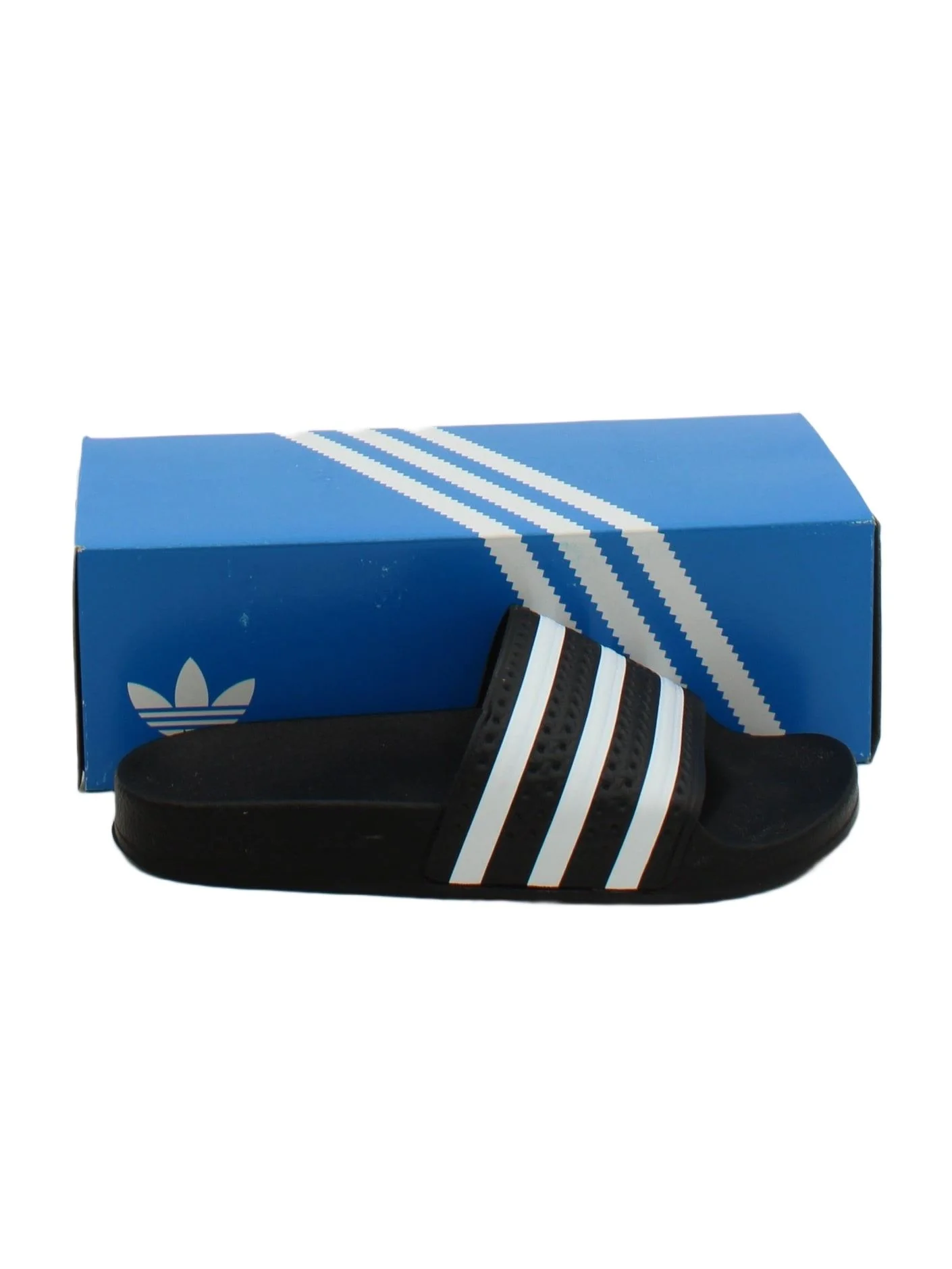Adidas Men's Sandals UK 4 Black Striped 100% Other Slider
