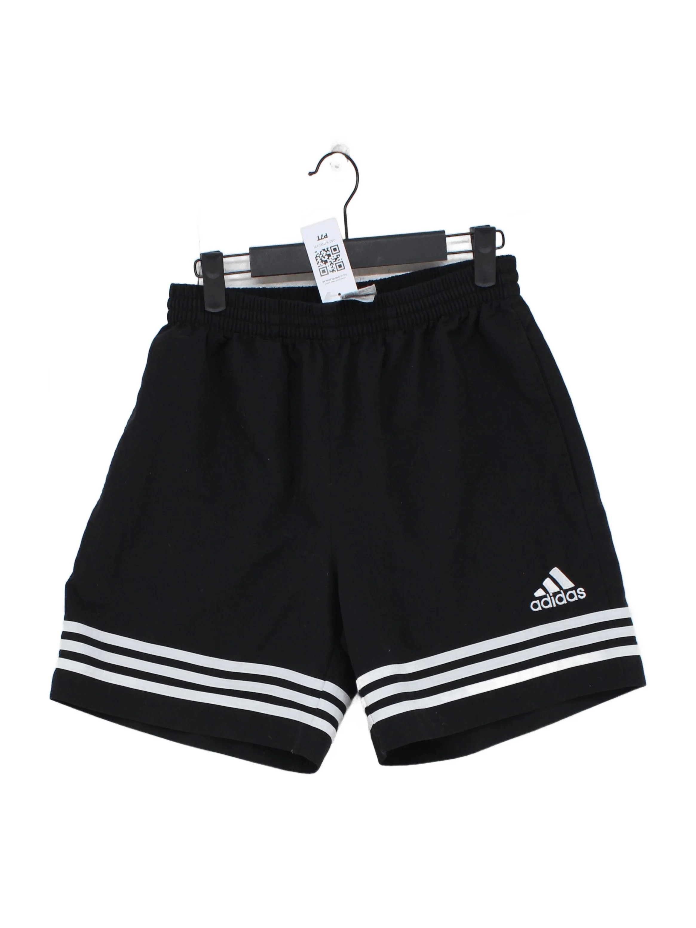 Adidas Men's Shorts S Black Striped 100% Polyester Sweat