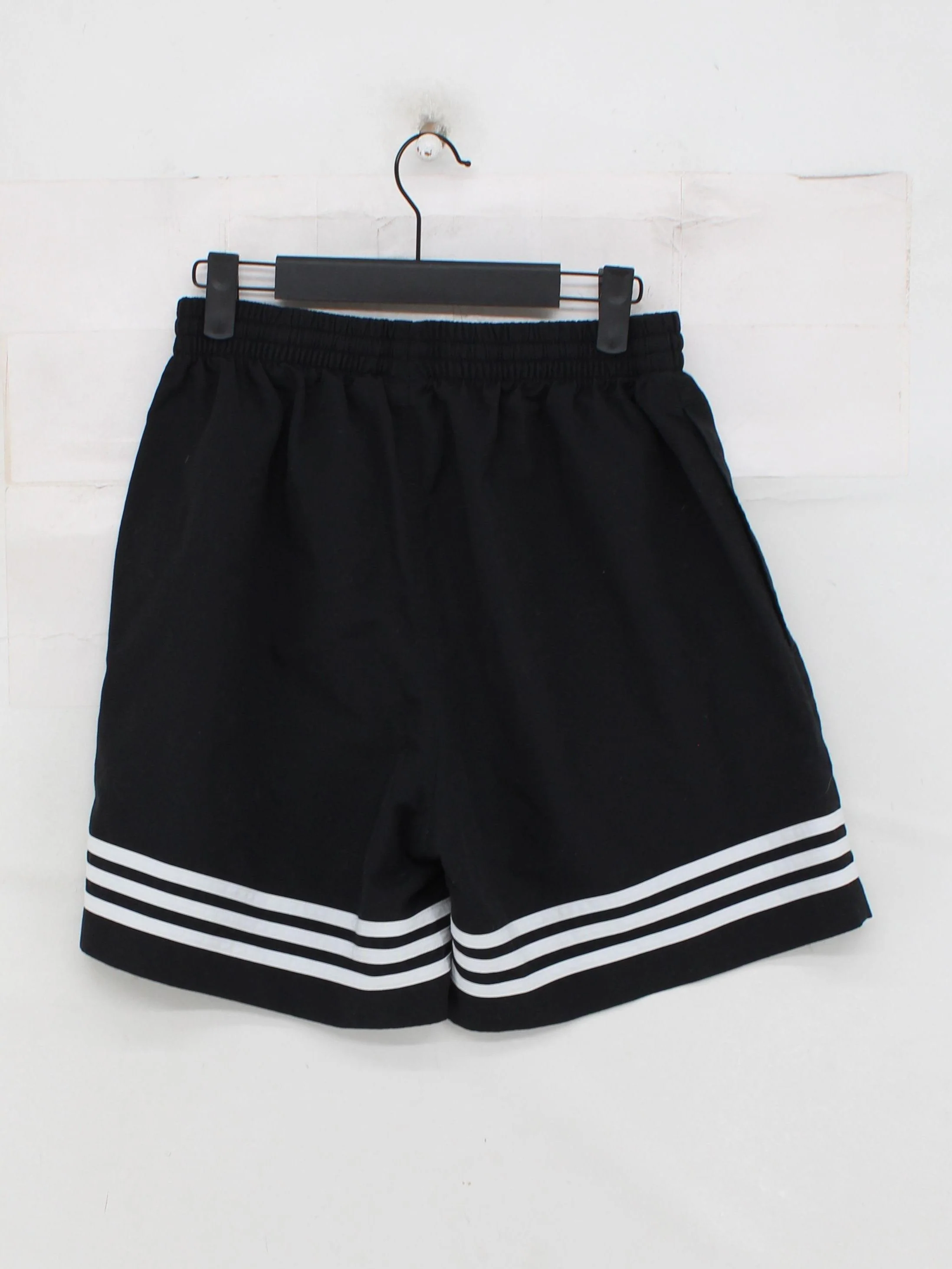Adidas Men's Shorts S Black Striped 100% Polyester Sweat - Image 2