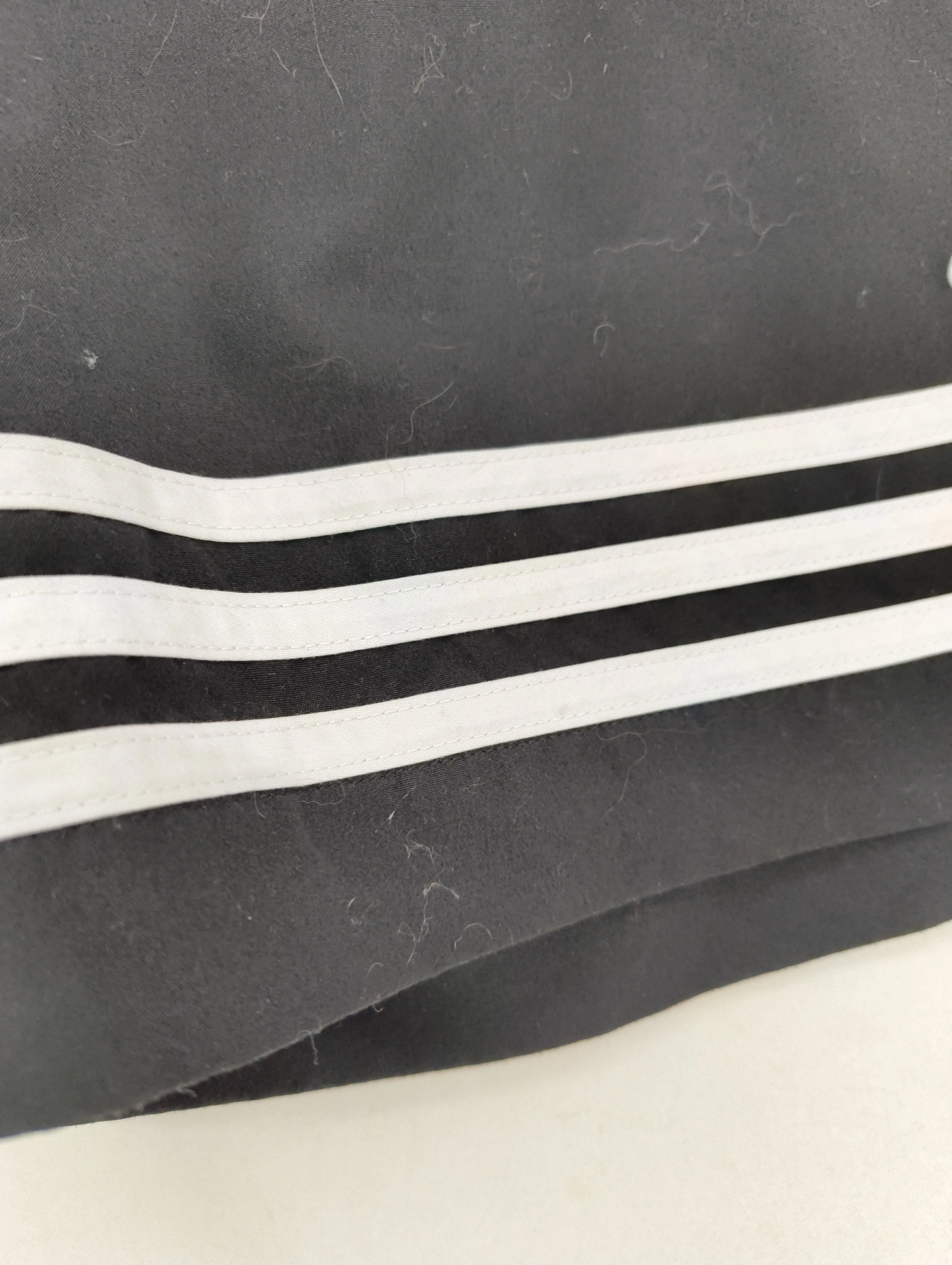 Adidas Men's Shorts S Black Striped 100% Polyester Sweat - Image 5