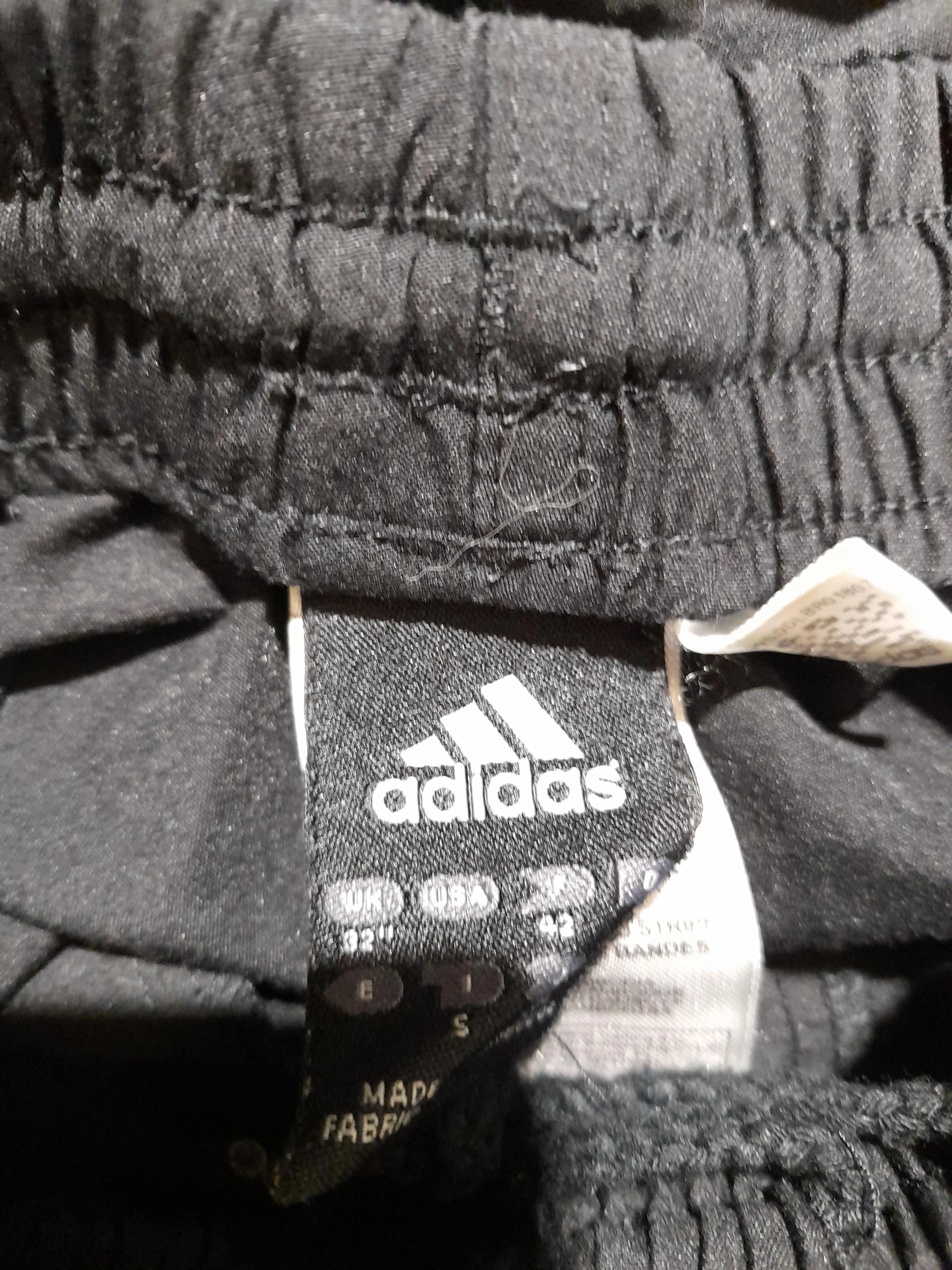 Adidas Men's Shorts S Black Striped 100% Polyester Sweat - Image 6