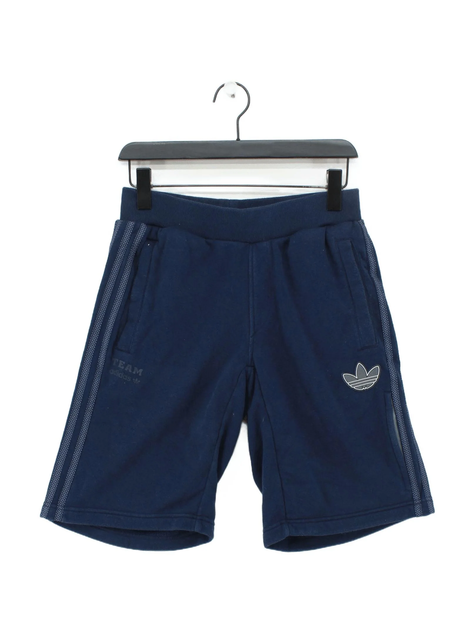Adidas Men's Shorts S Blue Cotton with Polyester Sweat