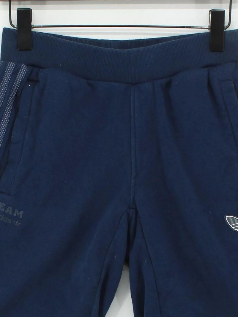 Adidas Men's Shorts S Blue Cotton with Polyester Sweat - Image 3