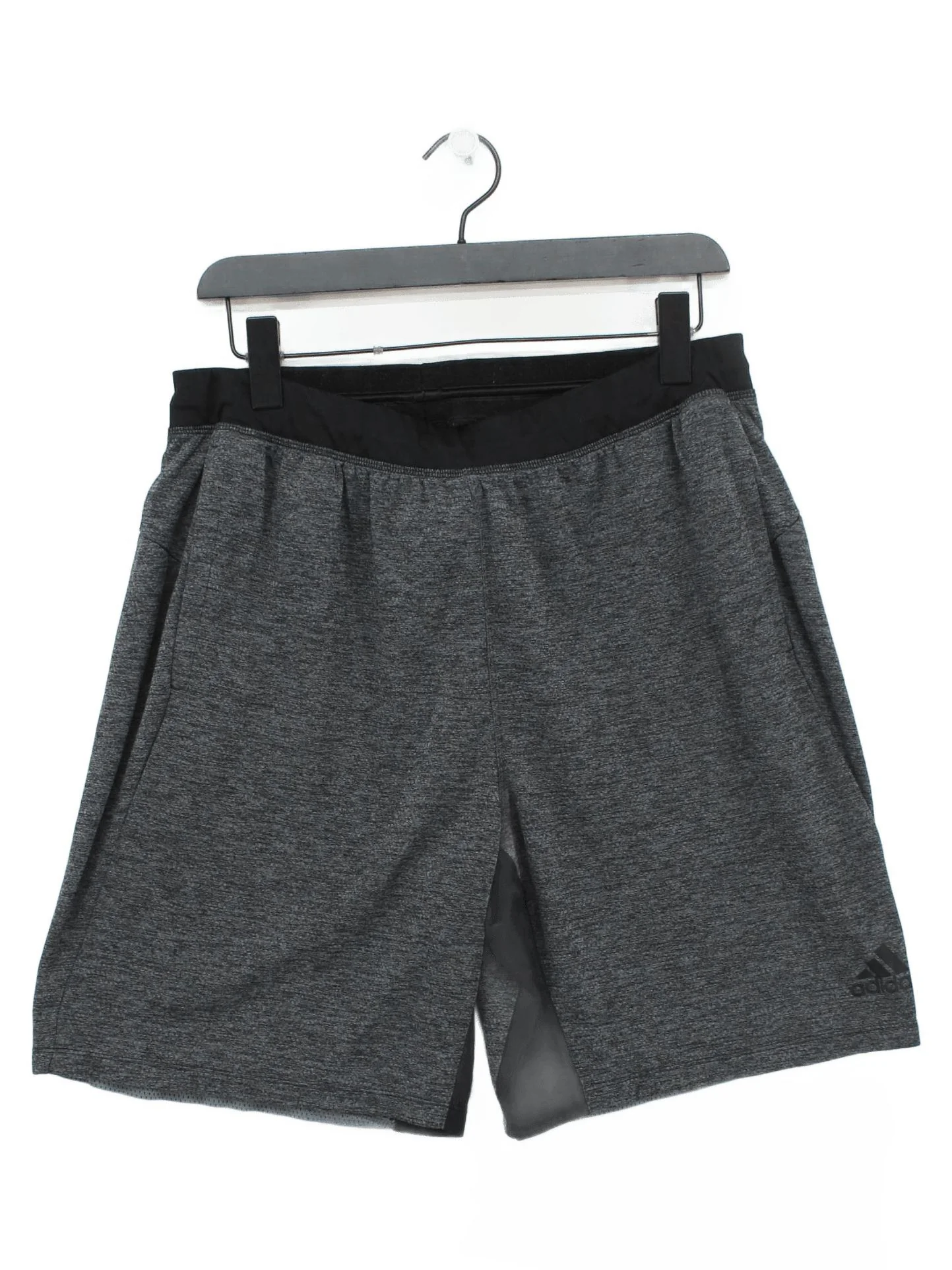 Adidas Men's Shorts XL Grey Polyester with Nylon, Elastane Sweat