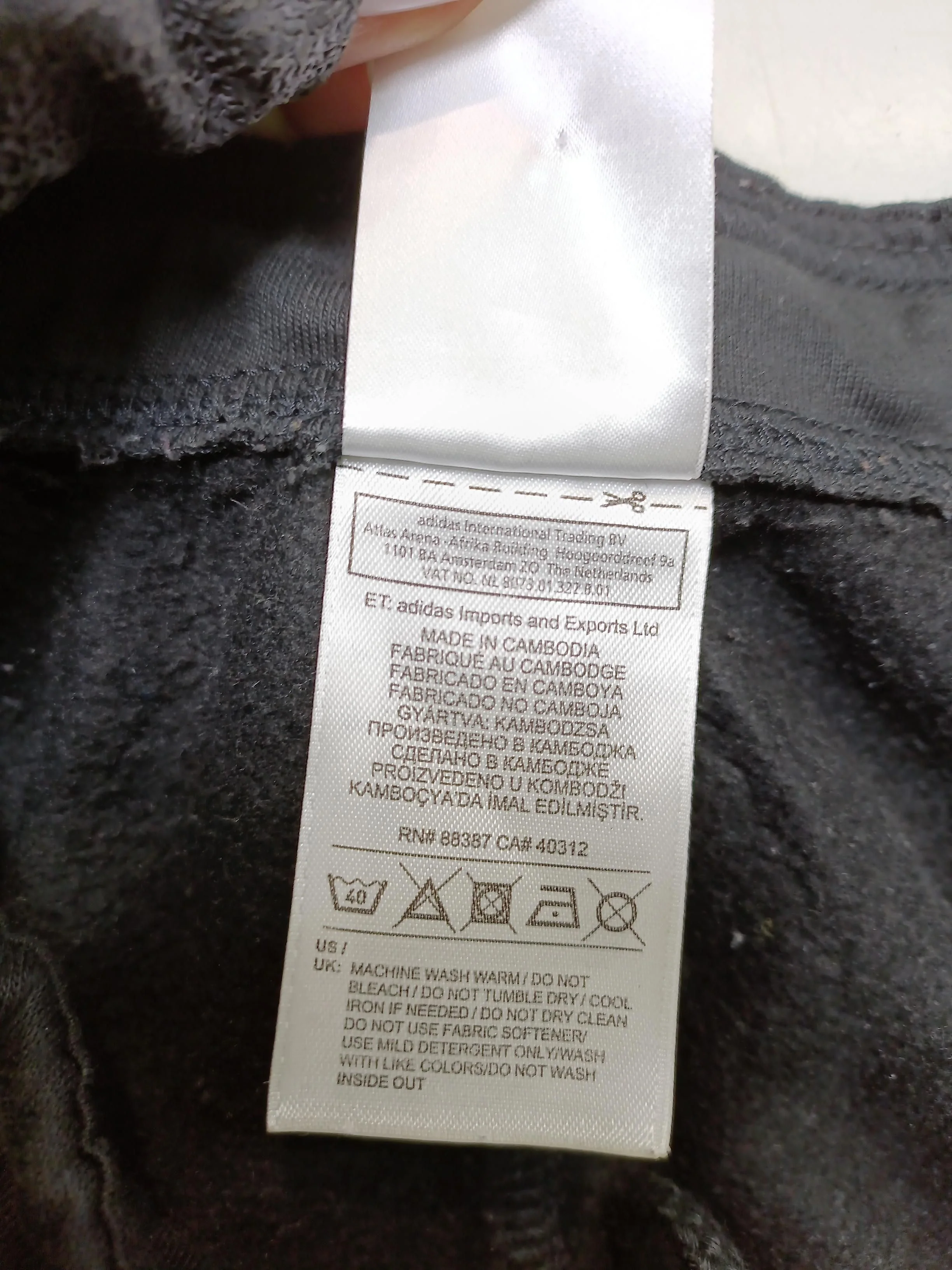 Adidas Men's Sports Bottoms L Black 100% Other Sweatpants - Image 6
