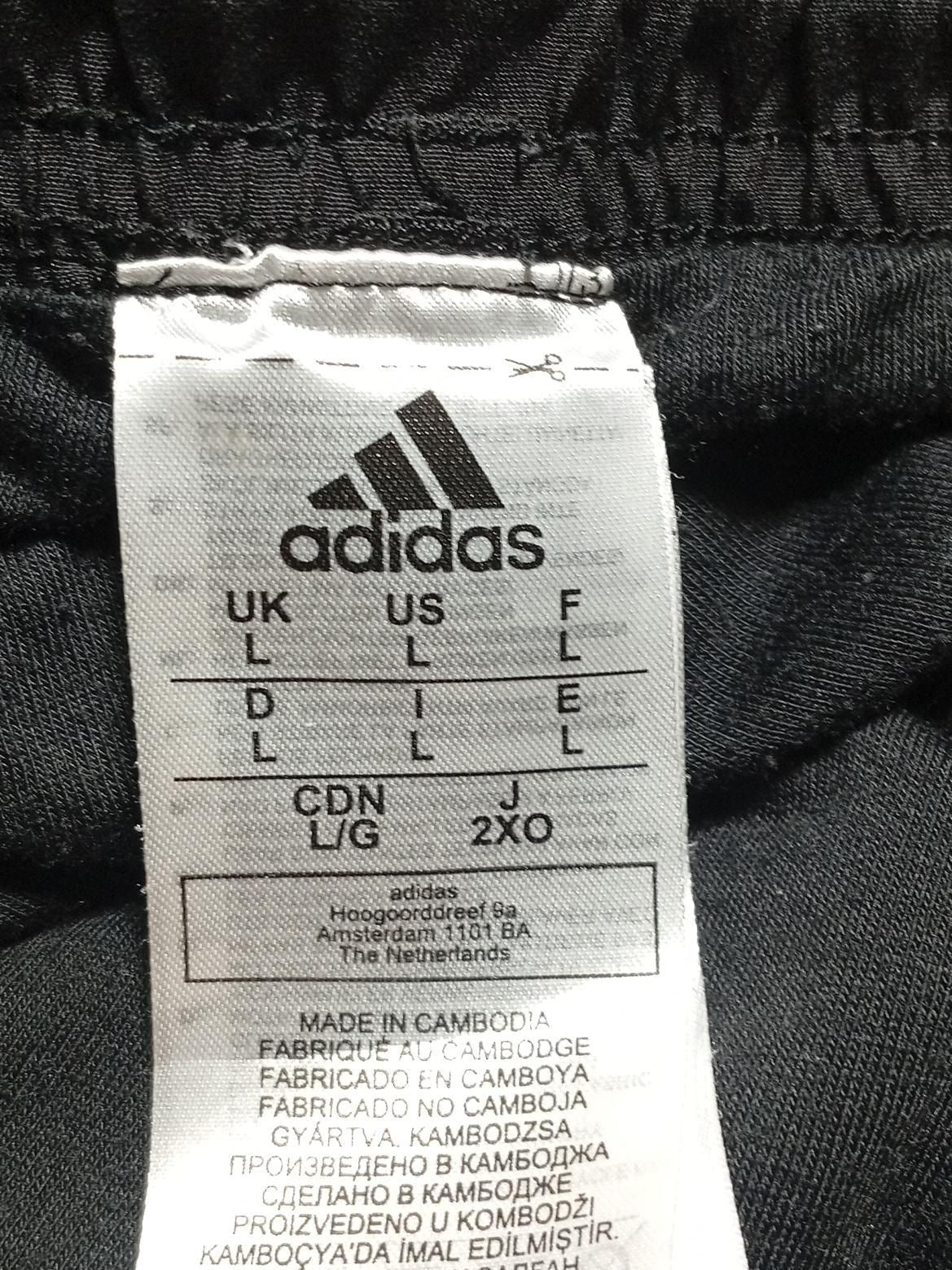 Adidas Men's Sports Bottoms L Black Striped Polyester with Cotton Sweatpants - Image 5