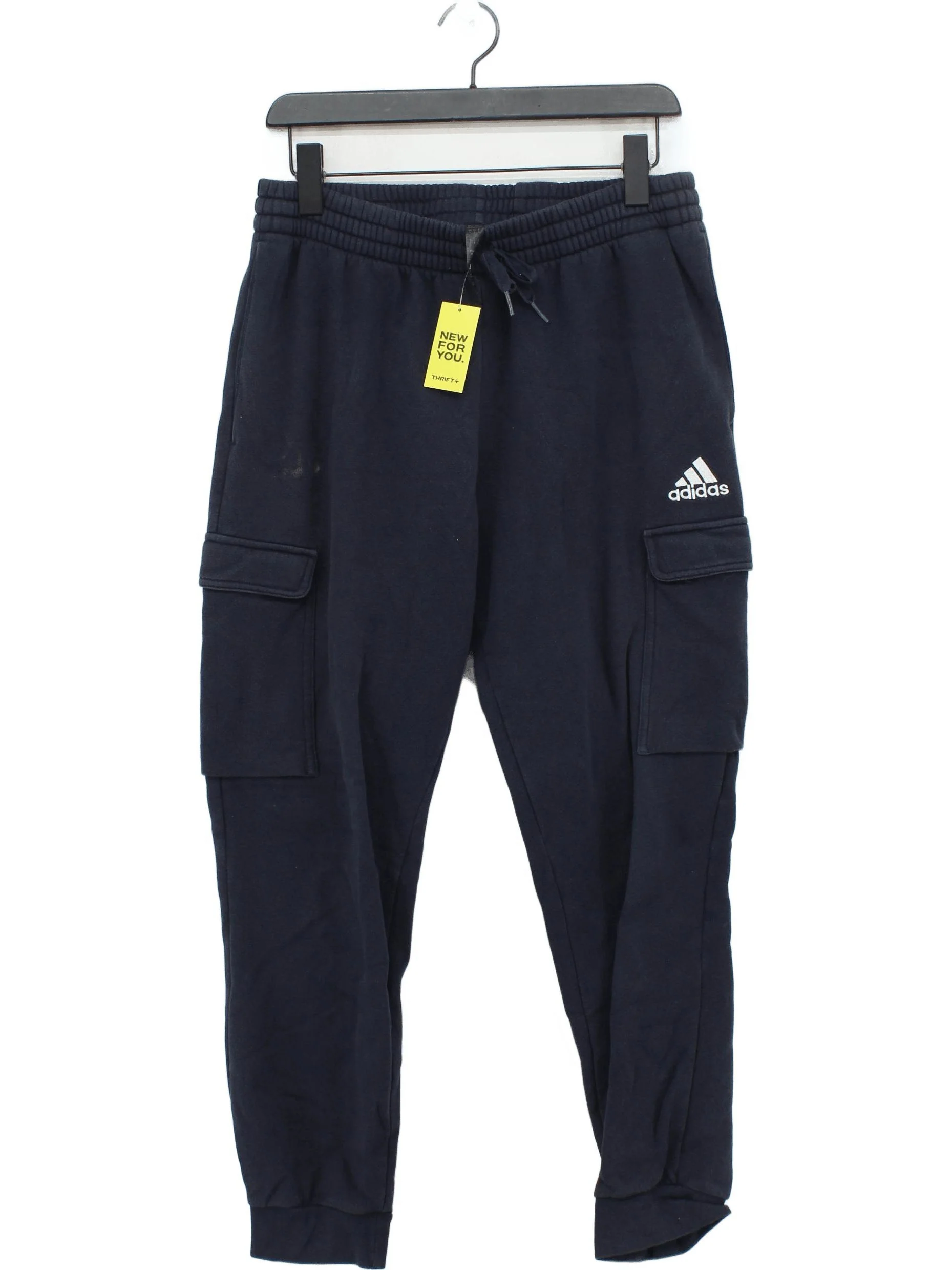 Adidas Men's Sports Bottoms L Blue Cotton with Polyester Sweatpants