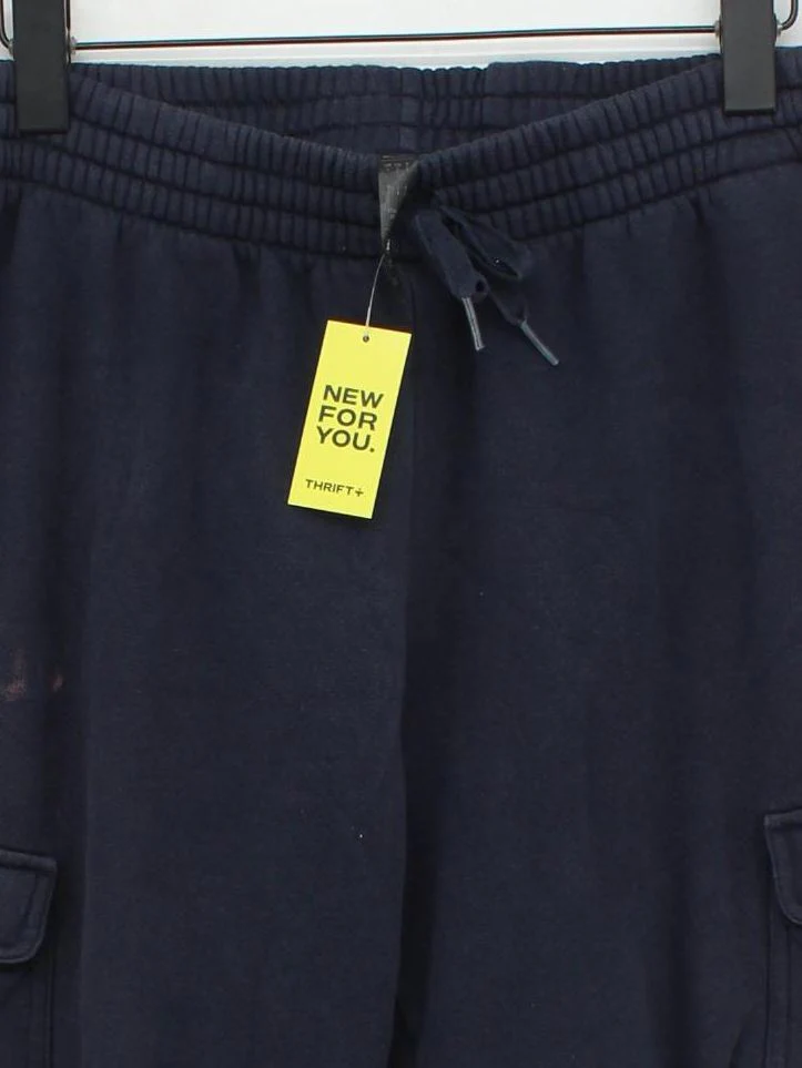 Adidas Men's Sports Bottoms L Blue Cotton with Polyester Sweatpants - Image 3