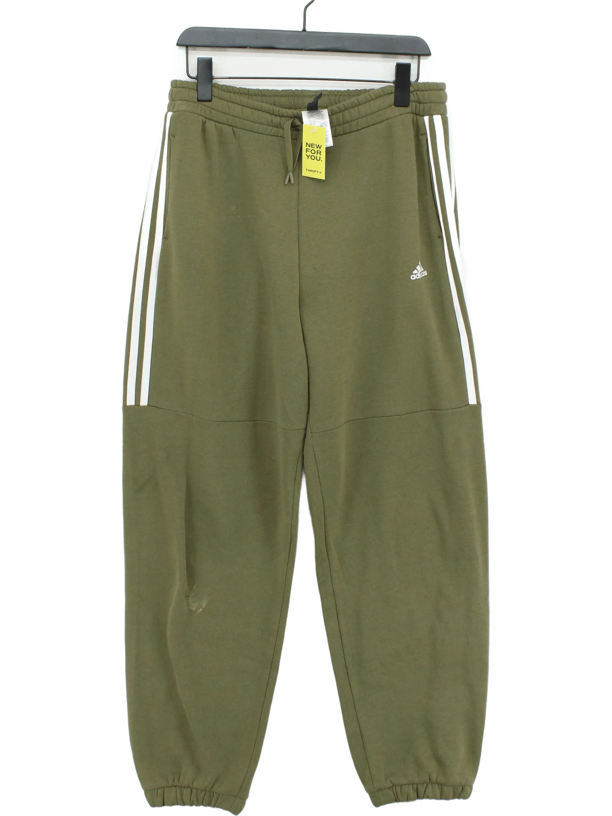 Adidas Men's Sports Bottoms L Green Cotton with Polyester Sweatpants