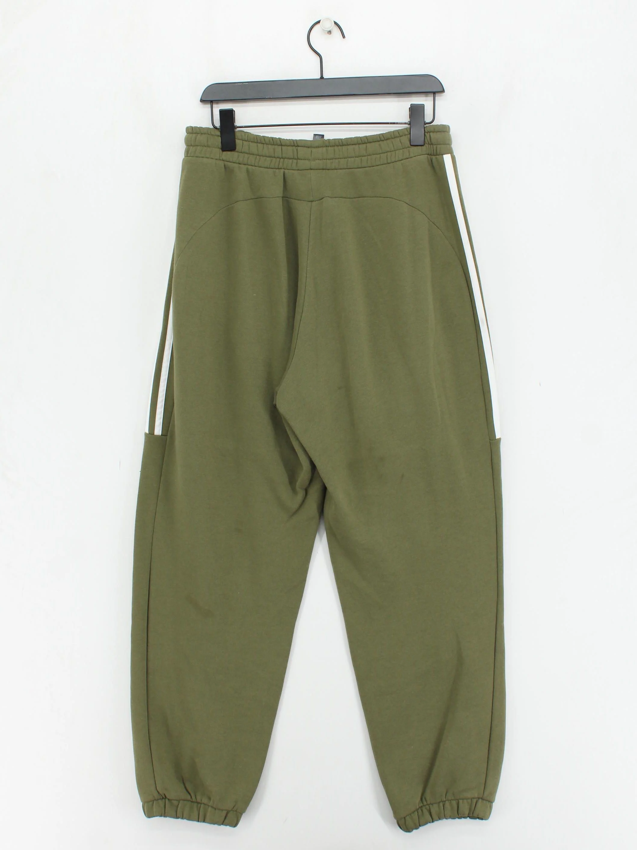 Adidas Men's Sports Bottoms L Green Cotton with Polyester Sweatpants - Image 2