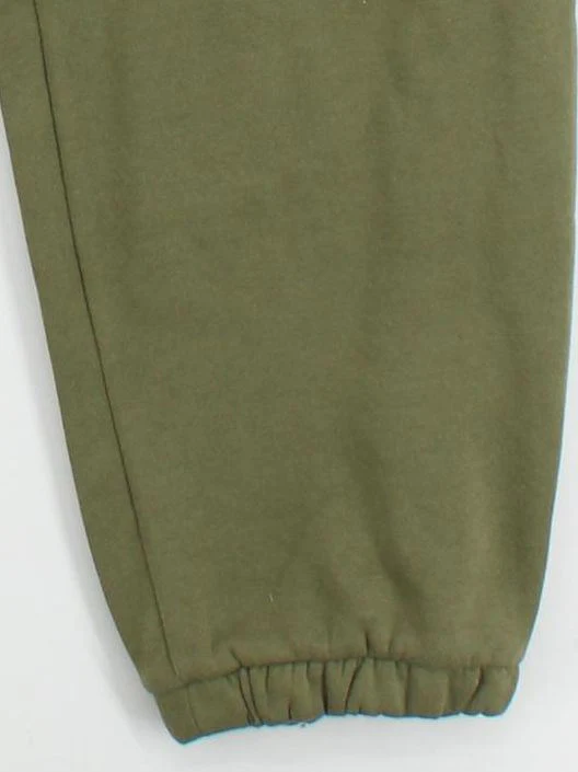 Adidas Men's Sports Bottoms L Green Cotton with Polyester Sweatpants - Image 4