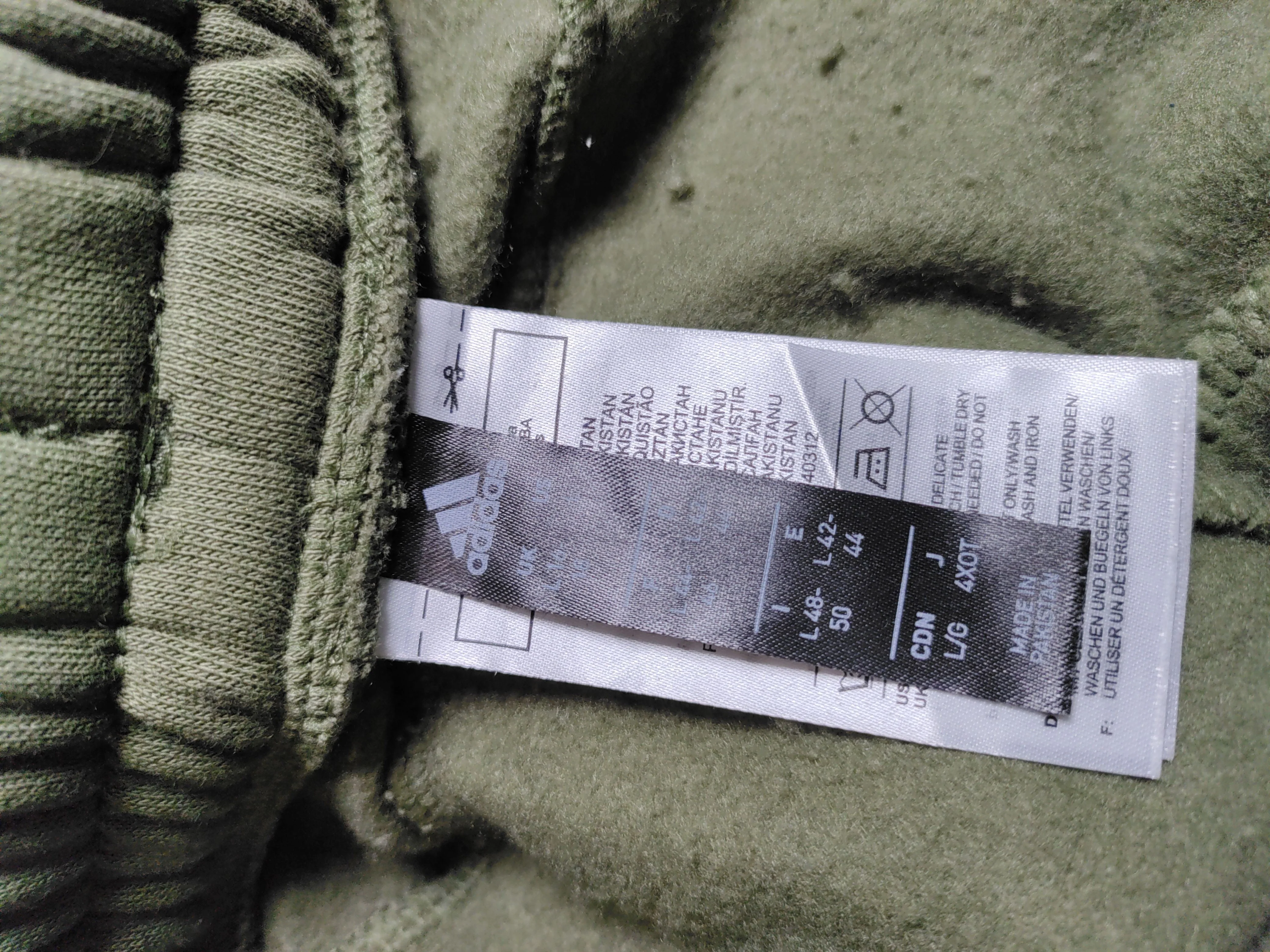 Adidas Men's Sports Bottoms L Green Cotton with Polyester Sweatpants - Image 6