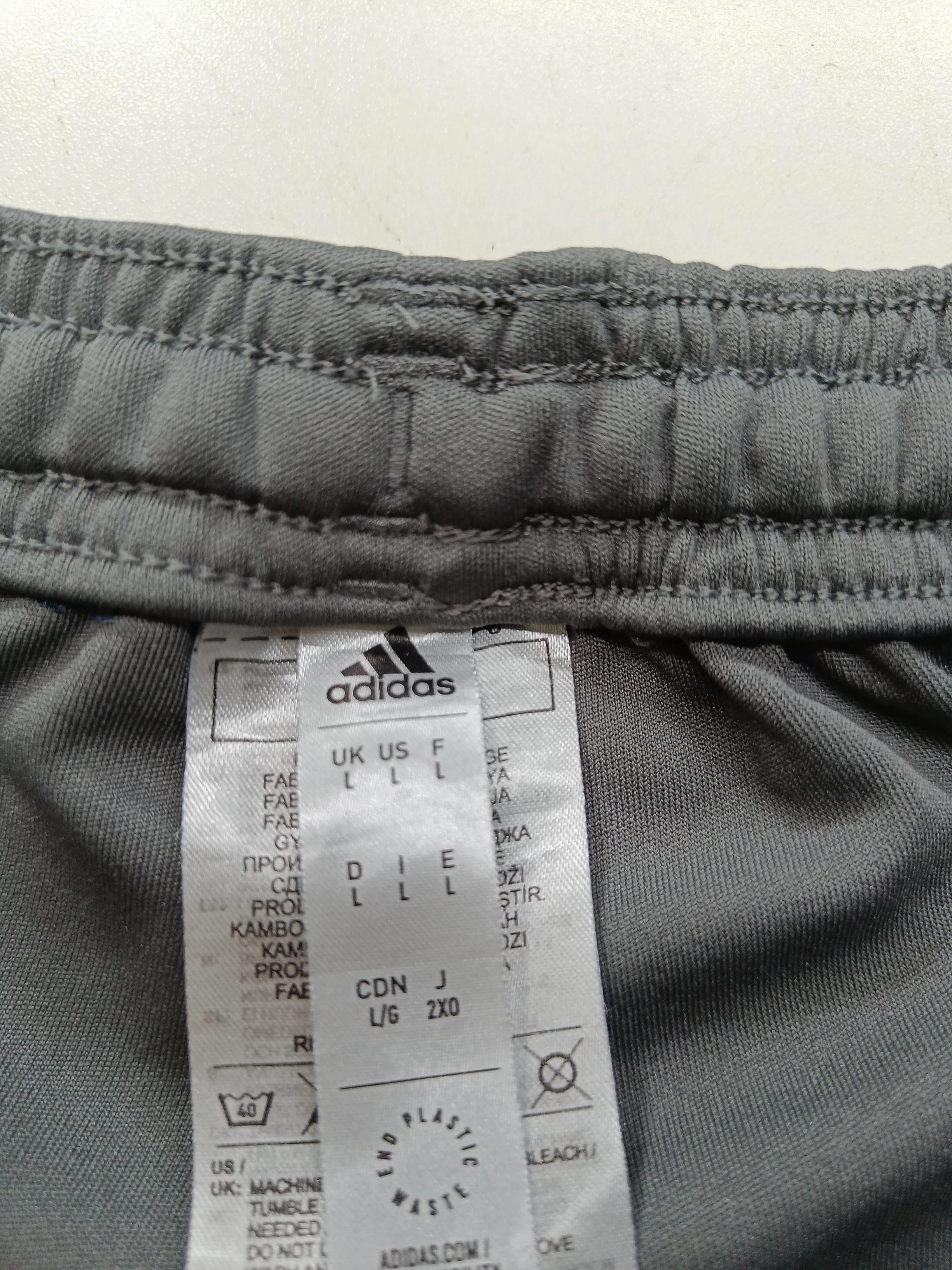Adidas Men's Sports Bottoms L Grey 100% Polyester Sweatpants - Image 5