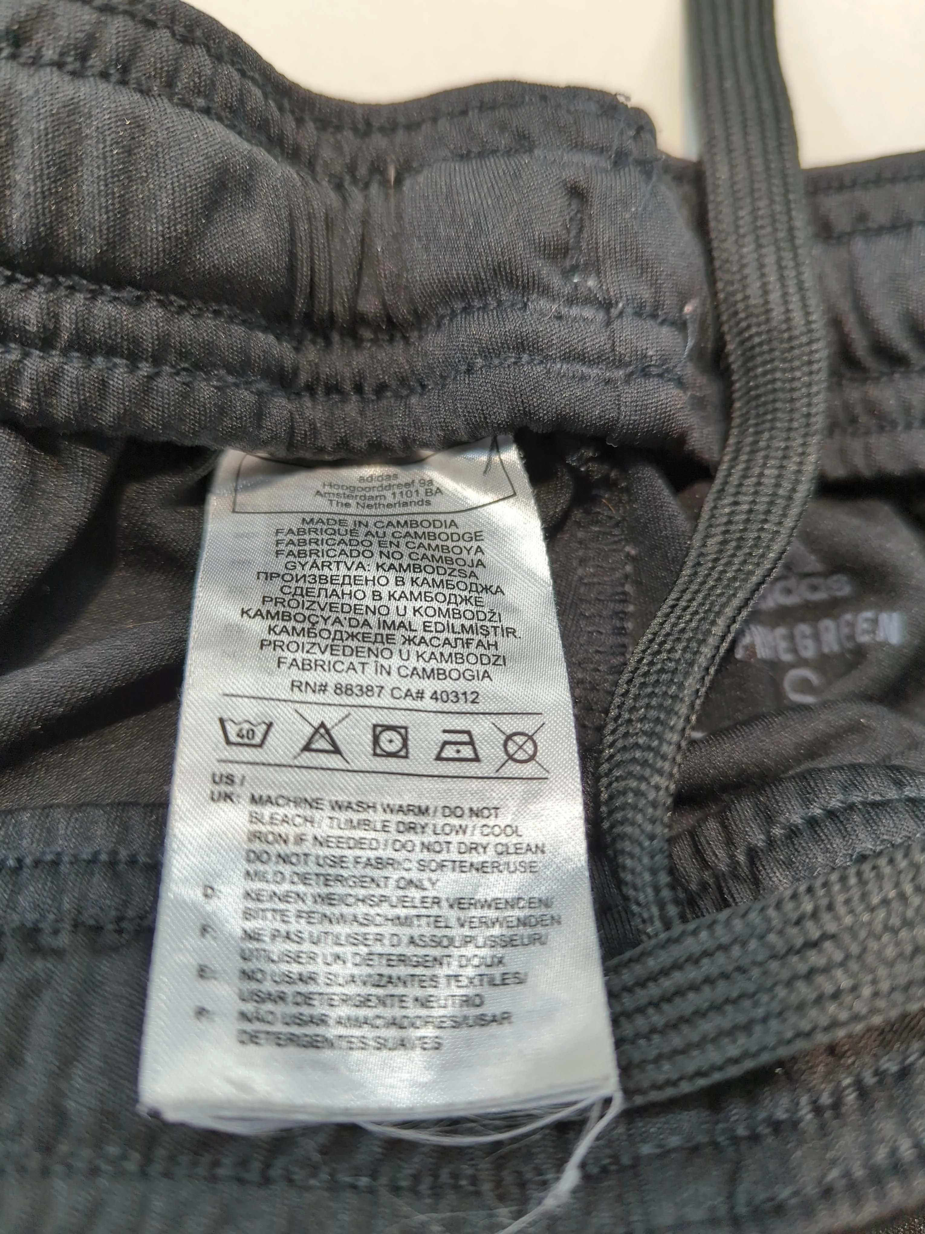 Adidas Men's Sports Bottoms M Black 100% Polyester Sweatpants - Image 6
