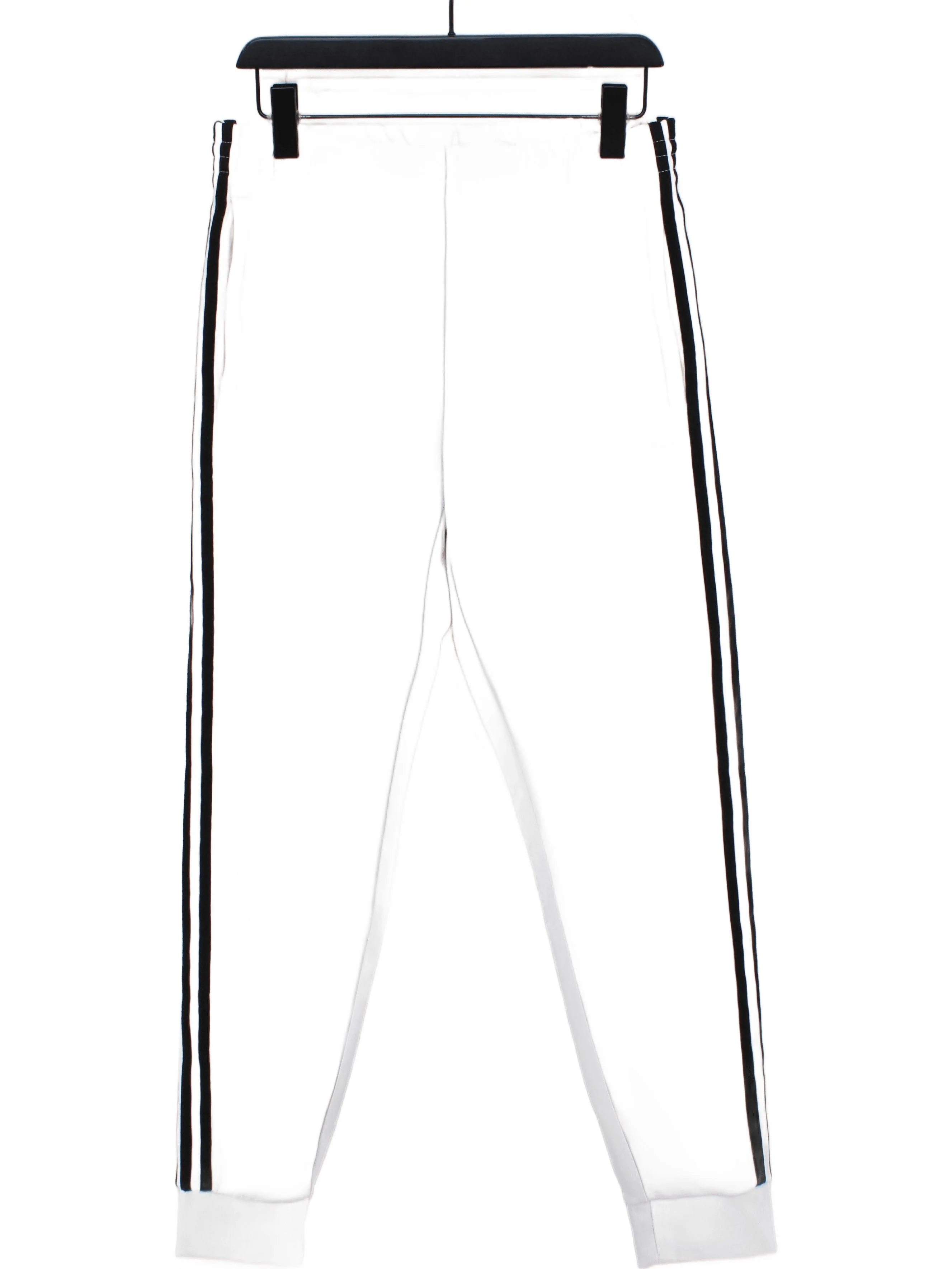 Adidas Men's Sports Bottoms M White Polyester with Cotton Sweatpants