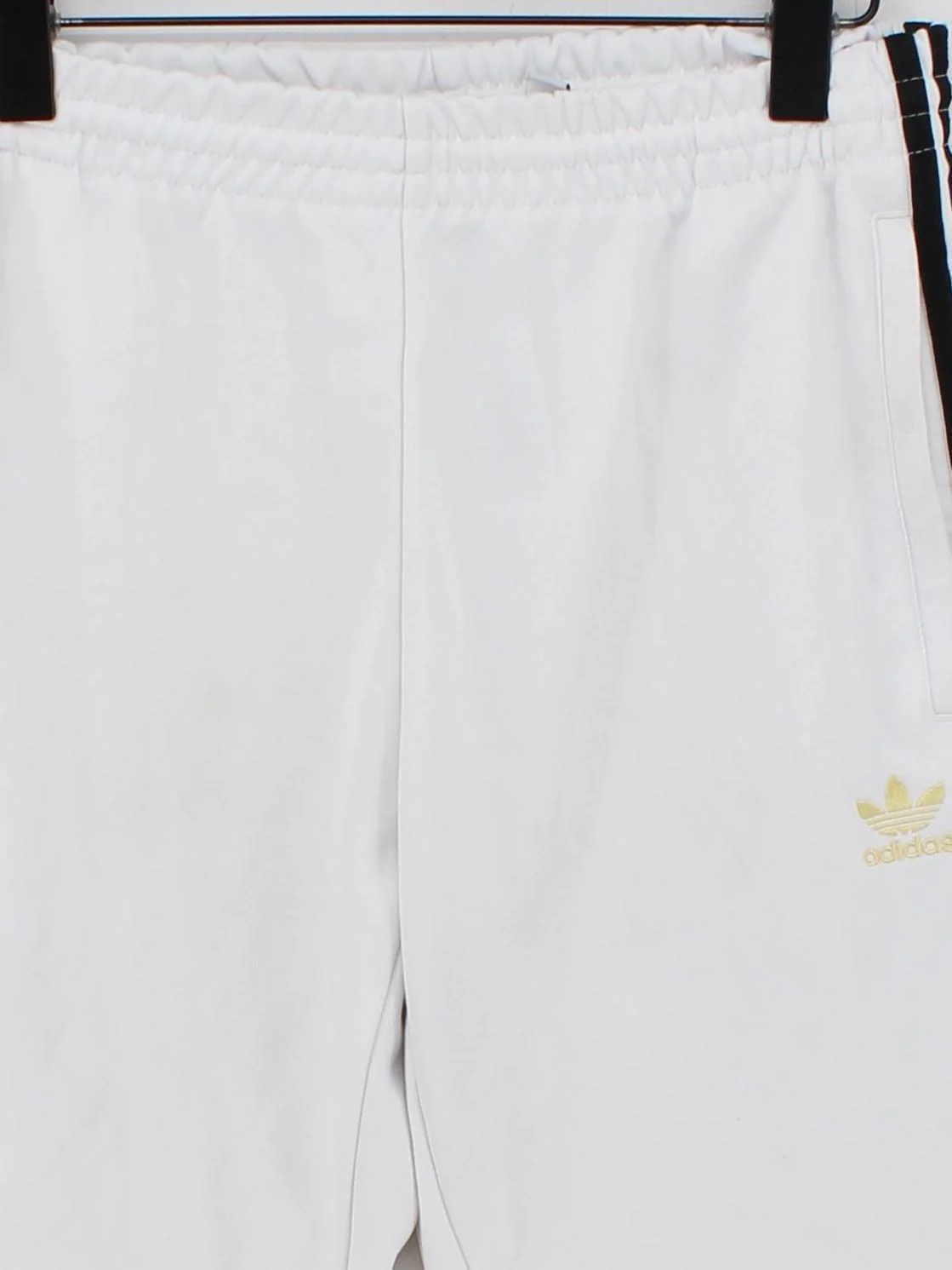Adidas Men's Sports Bottoms M White Polyester with Cotton Sweatpants - Image 3